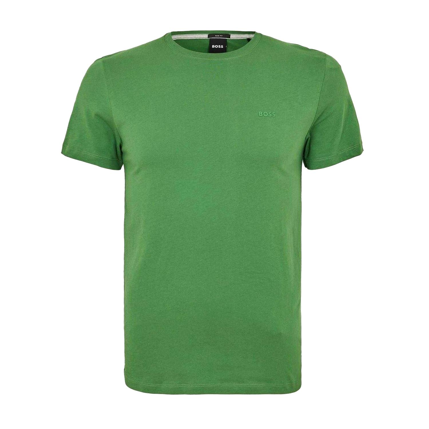 Boss Men's Green Tessler 33 Regular T-Shirt - S - 100% Mixed