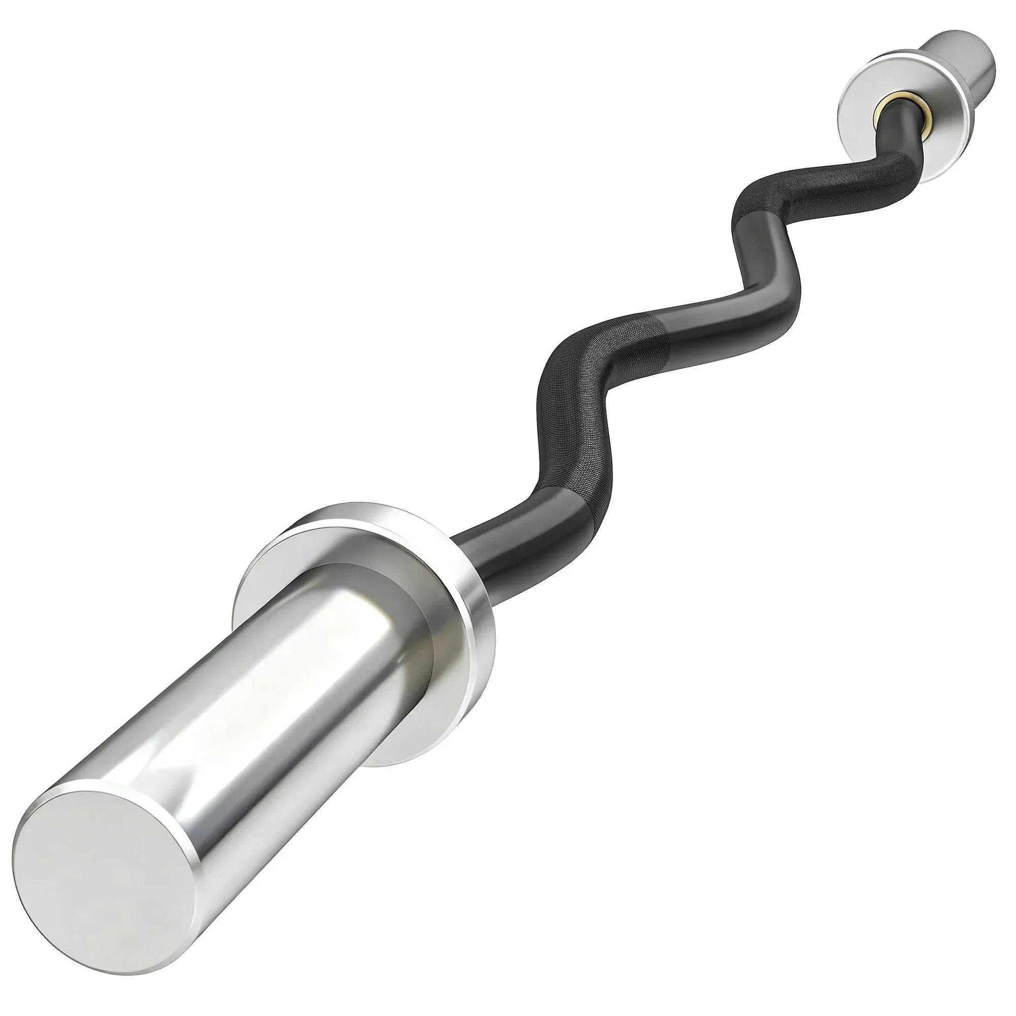 SPORTNOW Olympic EZ Curl Bar 122cm Steel - Image 4