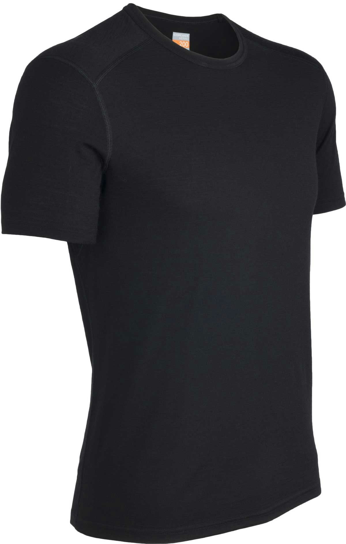 Icebreaker Men's Black Merino 200 Oasis Short Sleeve Base Layer {Ic-104509} - X-Large - Merino Wool