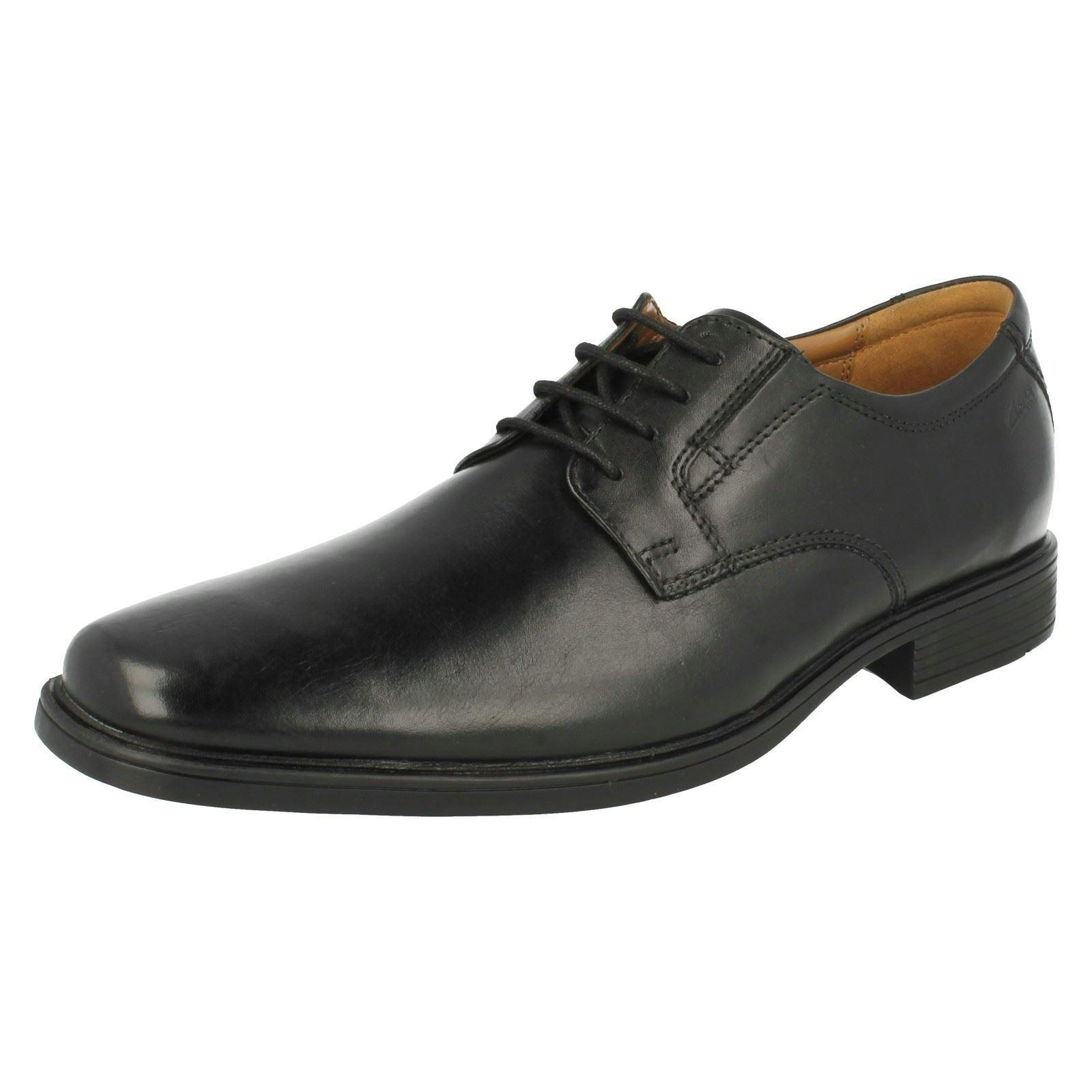 Clarks Men's Black Formal Shoes Tilden Plain - Uk 8.5