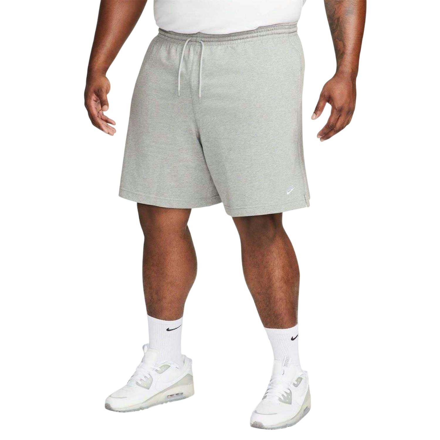 Nike Men's Grey Club Embroidered Logo Shorts - Heather - 3XL - Heather - 100% Cotton