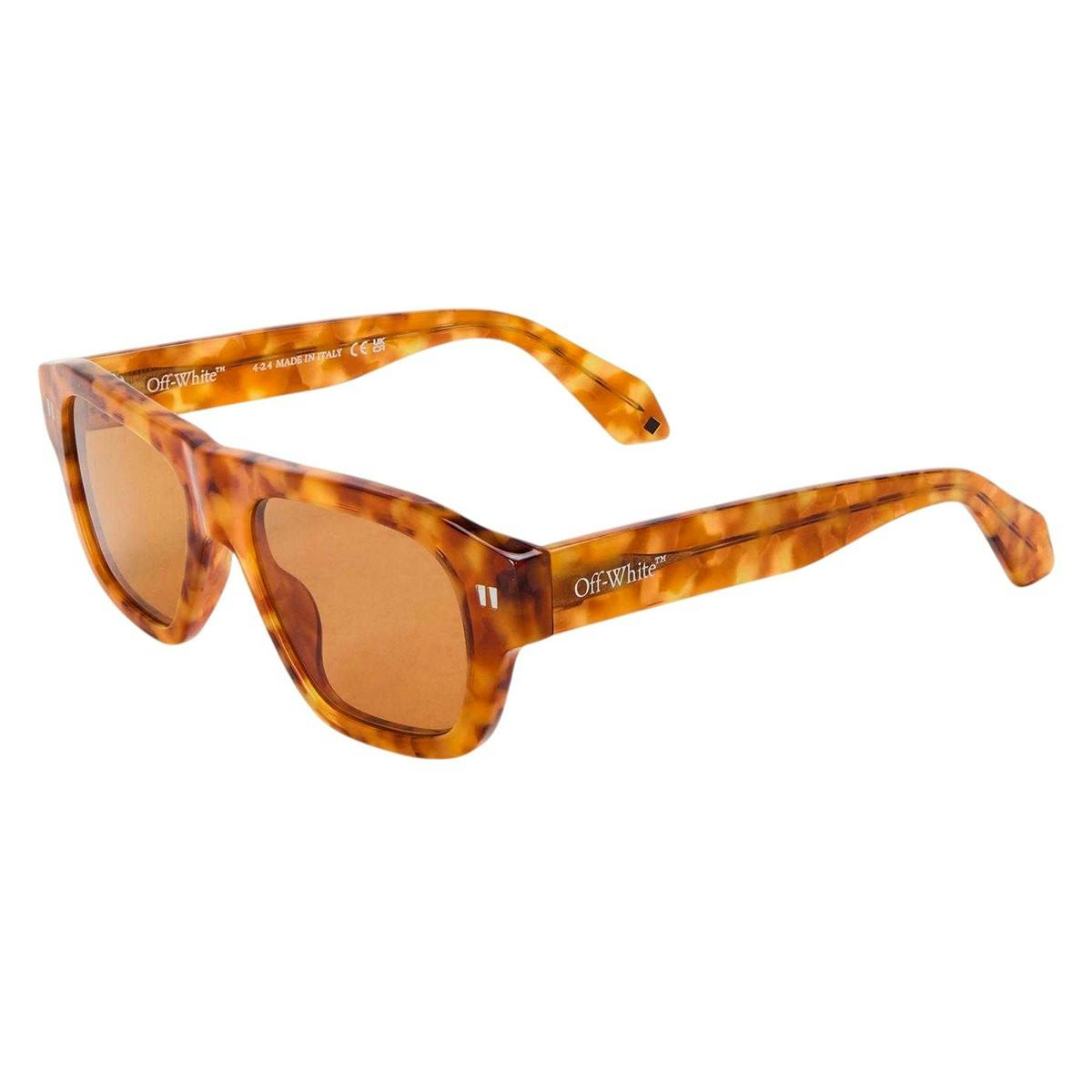 Off-White White/Light Off- Off Providence Tortoise Shell Sunglasses - Havana - One Size - 100% Mixed