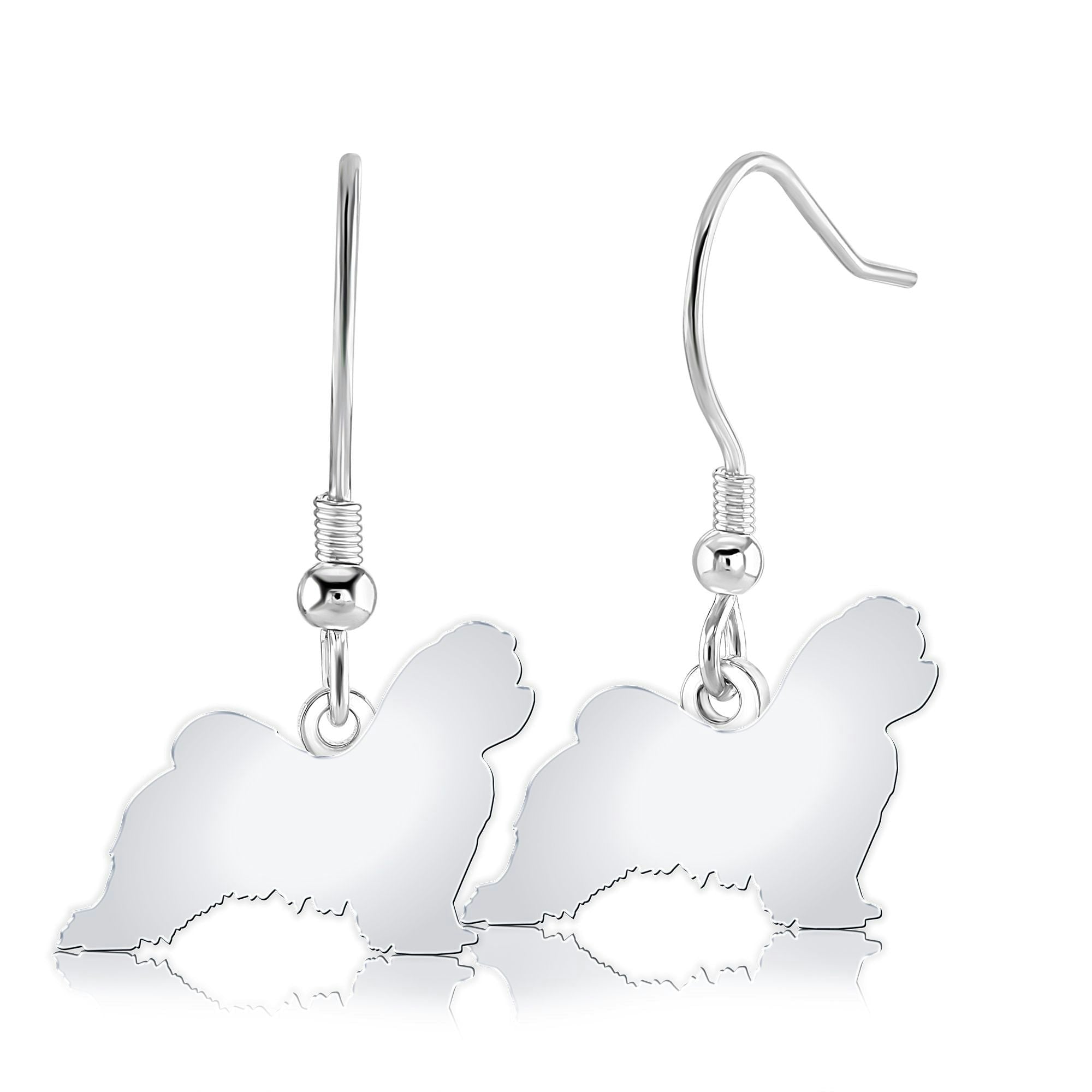 Mylee London Silver Maltese Silhouette Earrings - Yes - Hook
