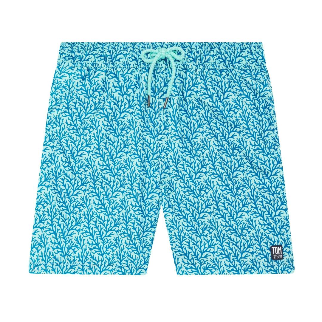 Tom & Teddy Blue/Coral Aqua & - Xl