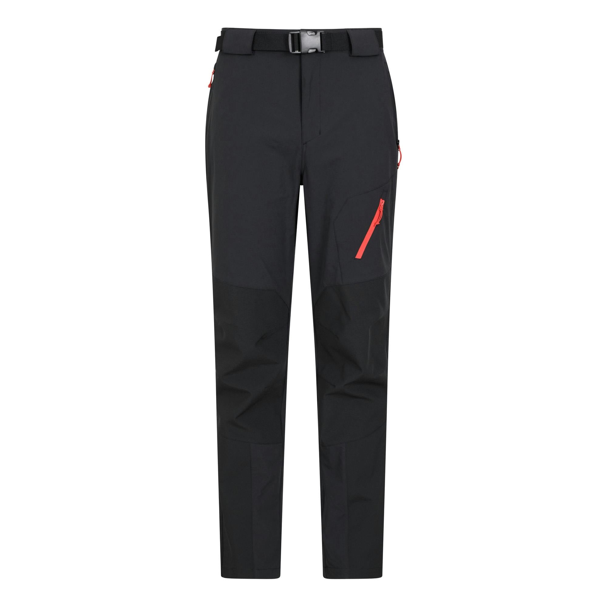 Mountain Warehouse Men's Black Forest Water Resistant Hiking Trousers - 40R - 40% Polyamide/40% Polyester/20% Elastane