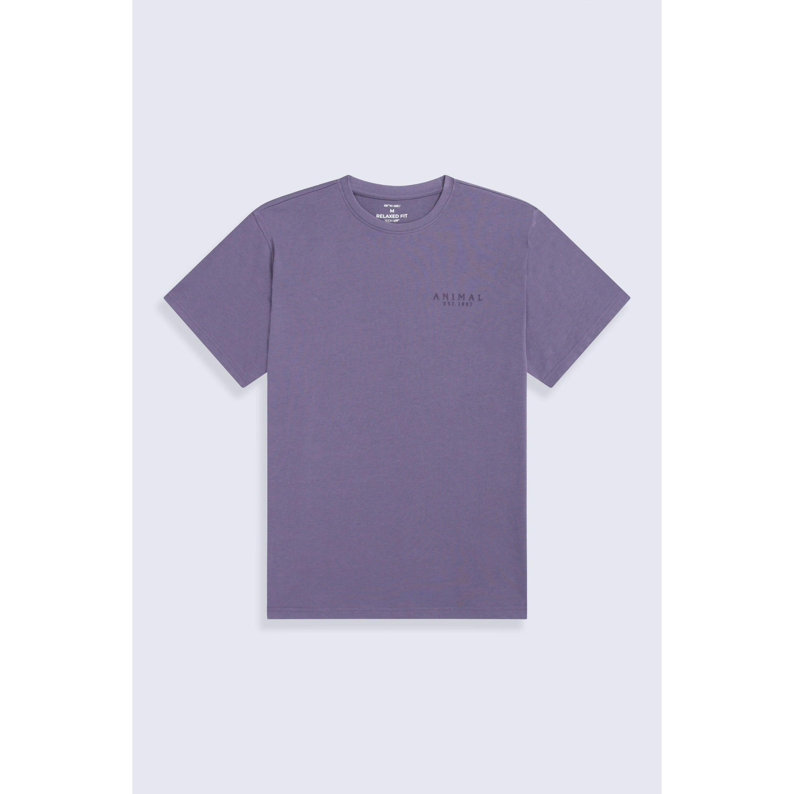 Animal Men's Dark/Purple Chase Organic Summer T-Shirt - Xs - 100% Organic Cotton