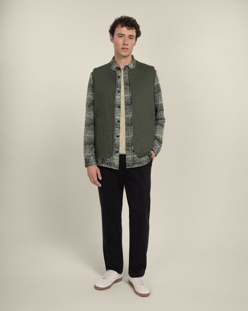 Larsson & Co Thorin - Twill Gilet - M - Khaki