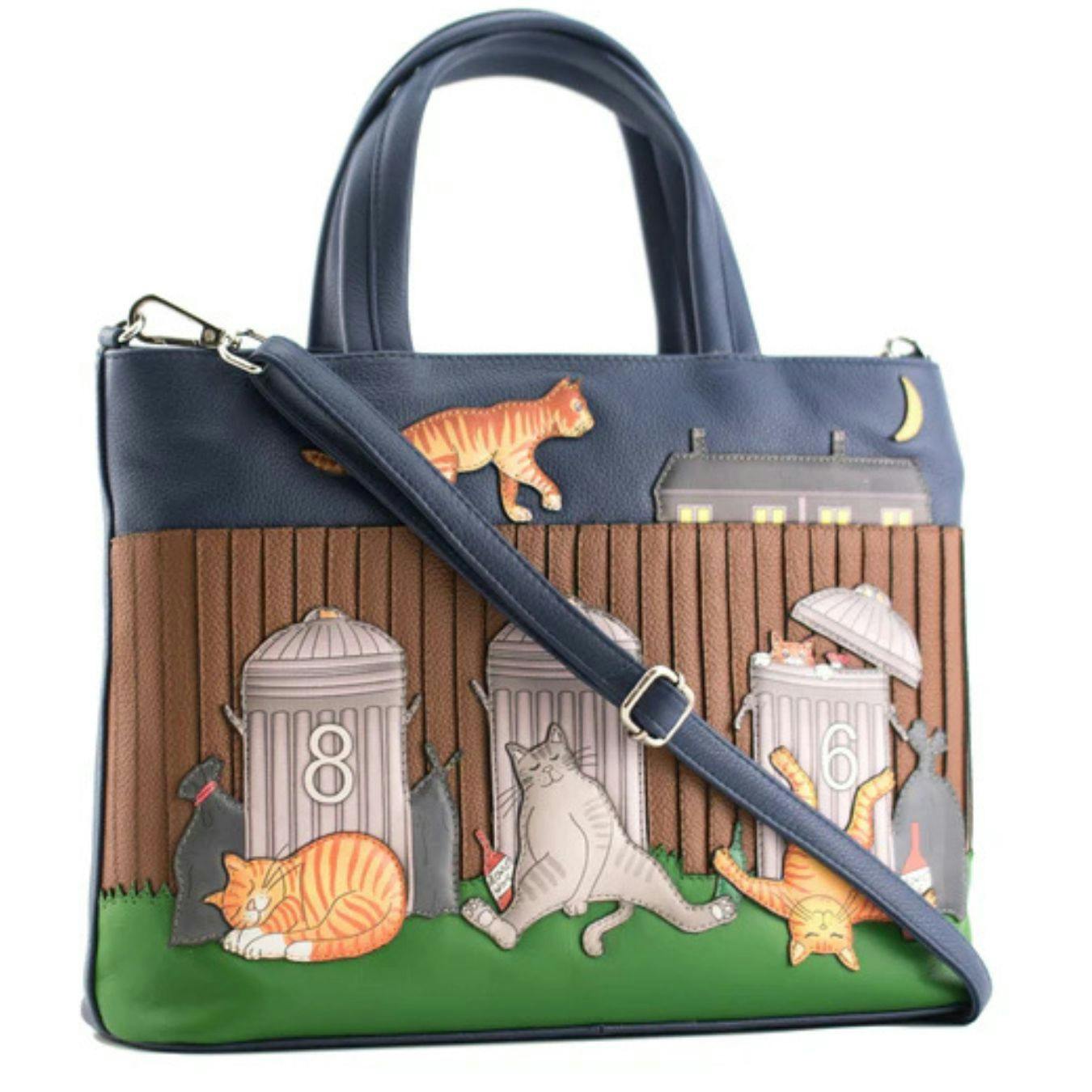 Mala Leather Blue Alley Cats Leather Multi-Way Grab Bag
