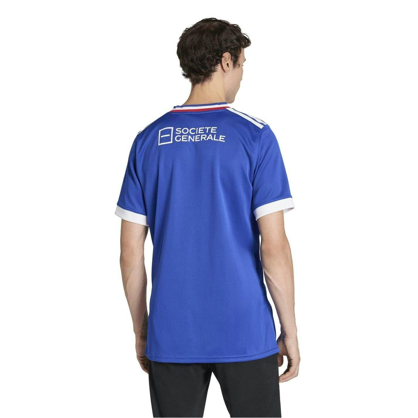 Adidas Unisex Light/Blue Adult France Rugby Home Jersey - L
