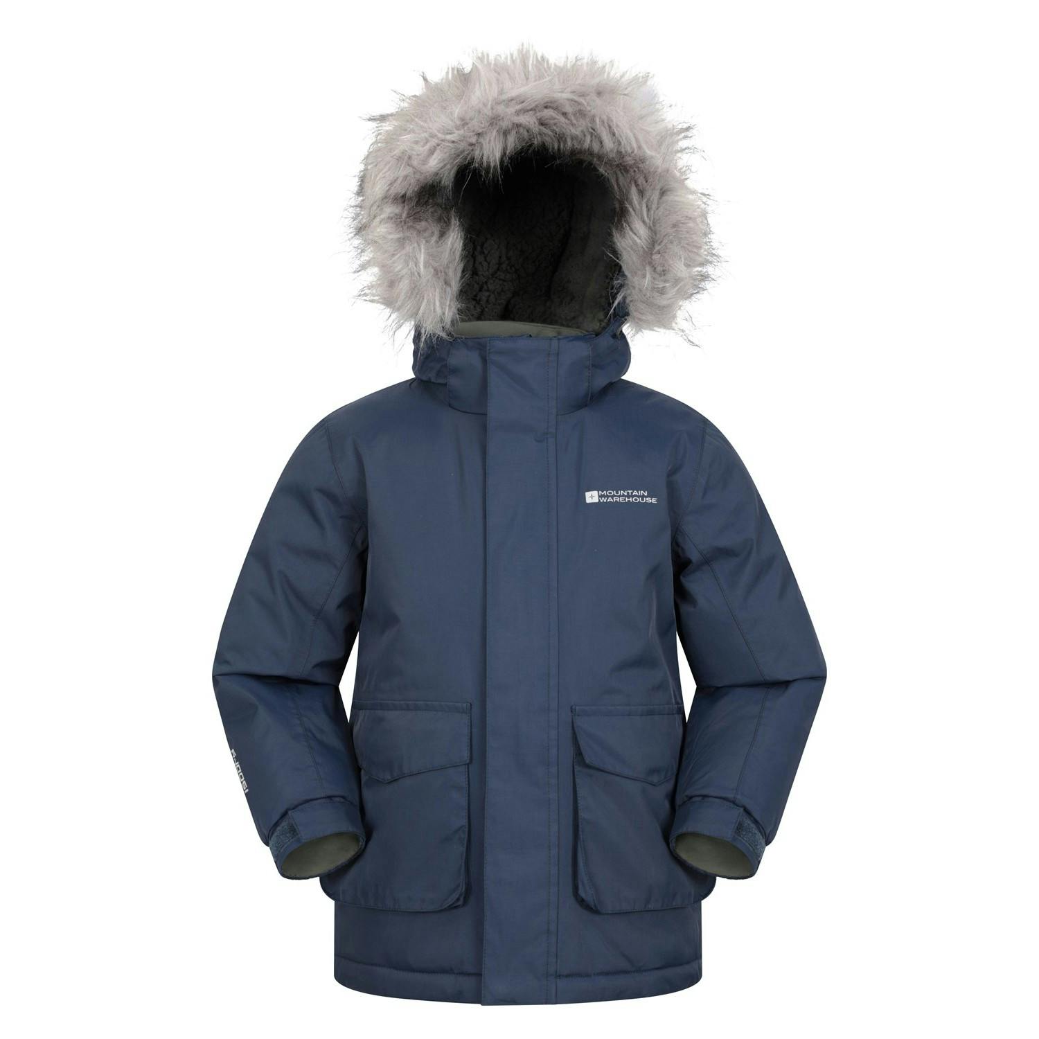 Mountain Warehouse Blue Childrens/Kids Ranger Logo Water Resistant Jacket - 3-4 Years - 100% Polyamide