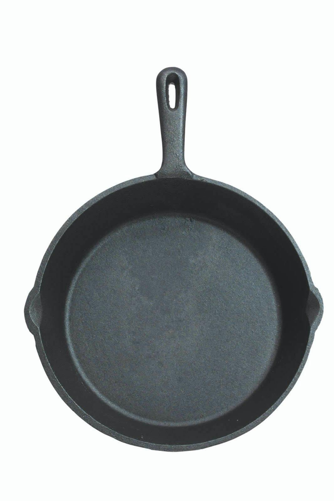 Rackhams Grey Deluxe Cast Iron 24Cm Round Plain Grill Pan - Cast Iron - Griddle Pan