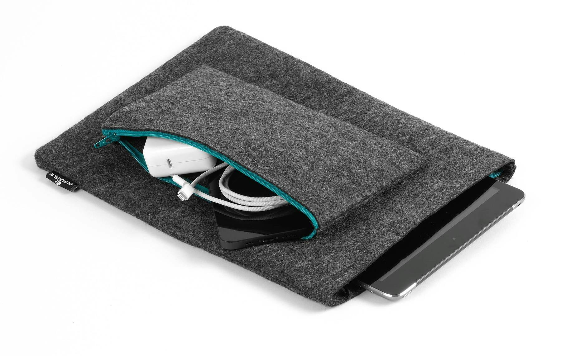 Durable Recycled Felt Laptop Macbook Bag Case Sleeve | 13" | Teal