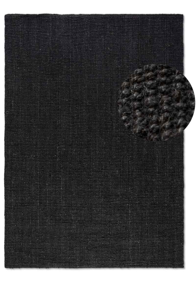 Hanse Home Black Handwoven Jute Rug – Natural Colour - 160X230 Cm