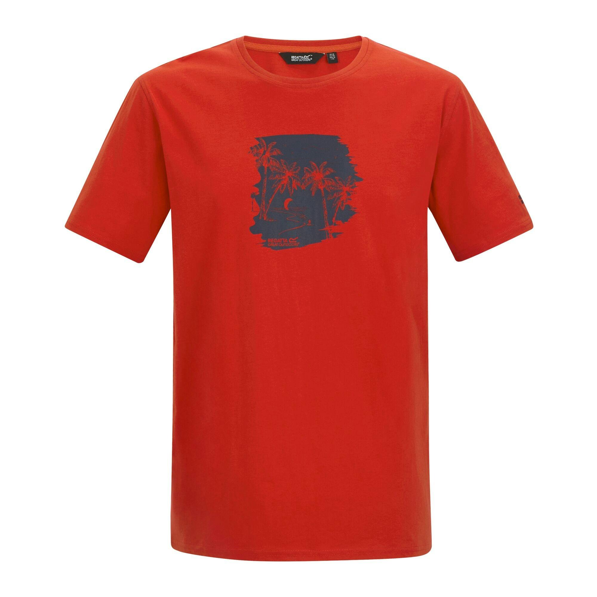 Regatta Men's Cline Ix Beach Glider T-Shirt - Poppy - Xxl - Poppy - 95% Cotton/5% Viscose