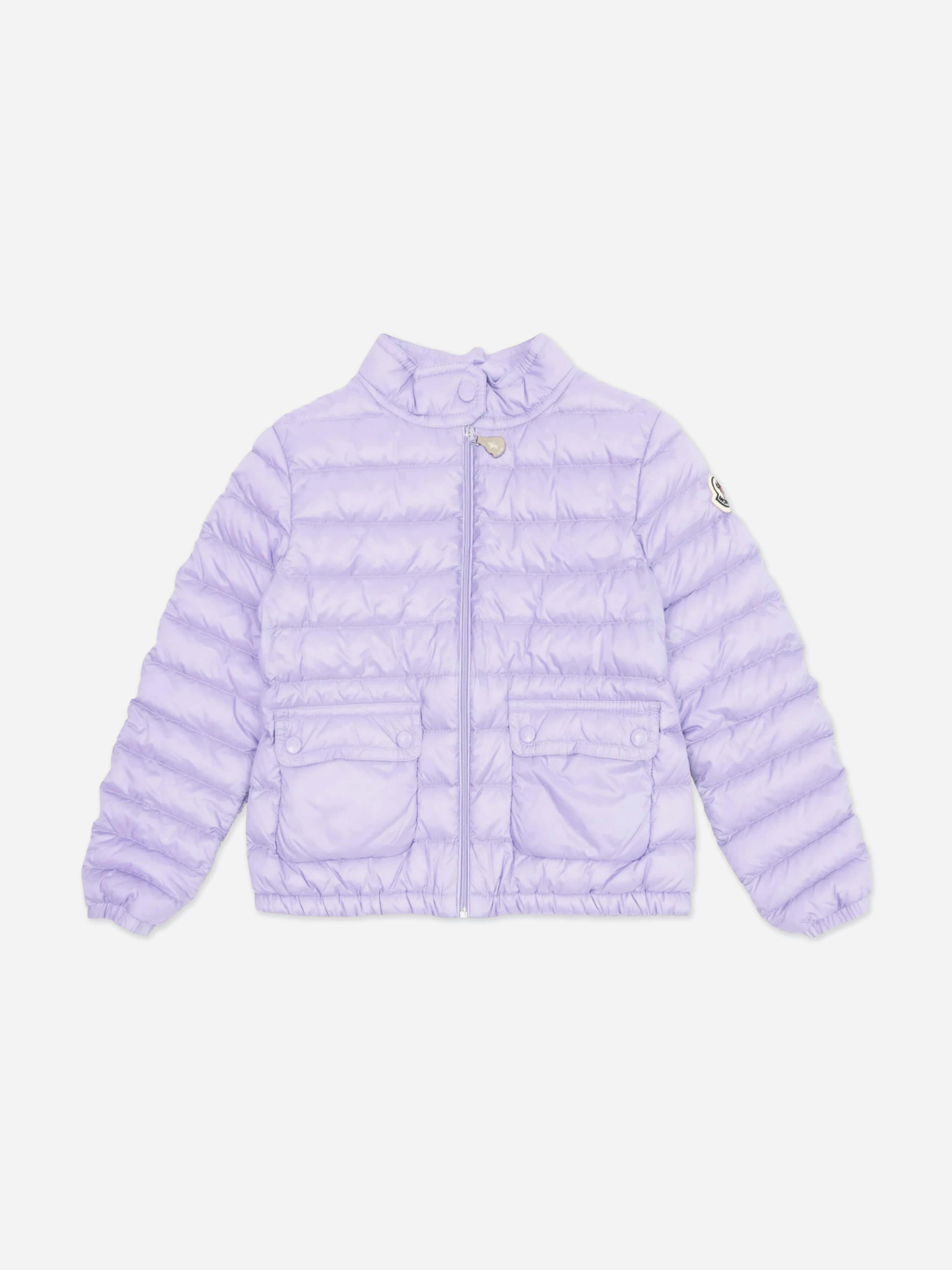 Moncler Enfant Girls Purple Down Padded Lans Jacket In - 10 Yrs