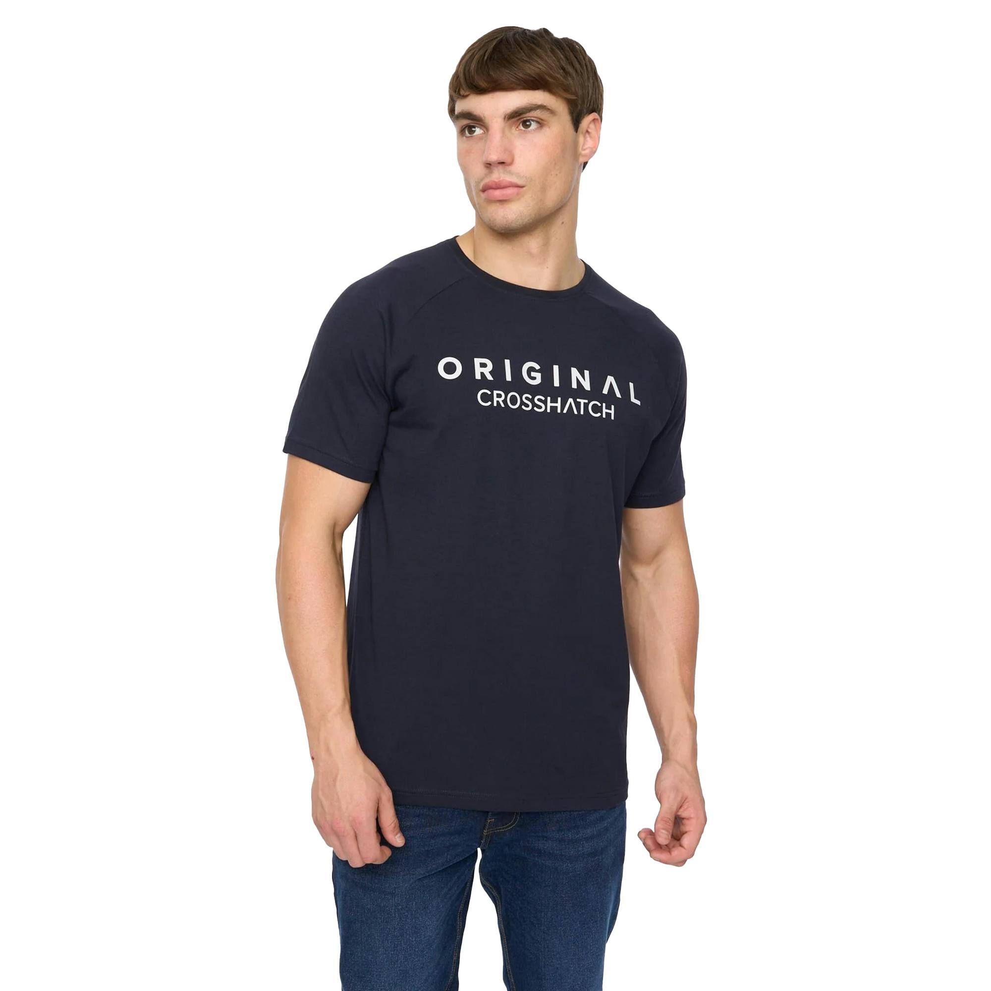 Crosshatch Men's Chantlars T-Shirt - Navy - M - Navy - 100% Cotton