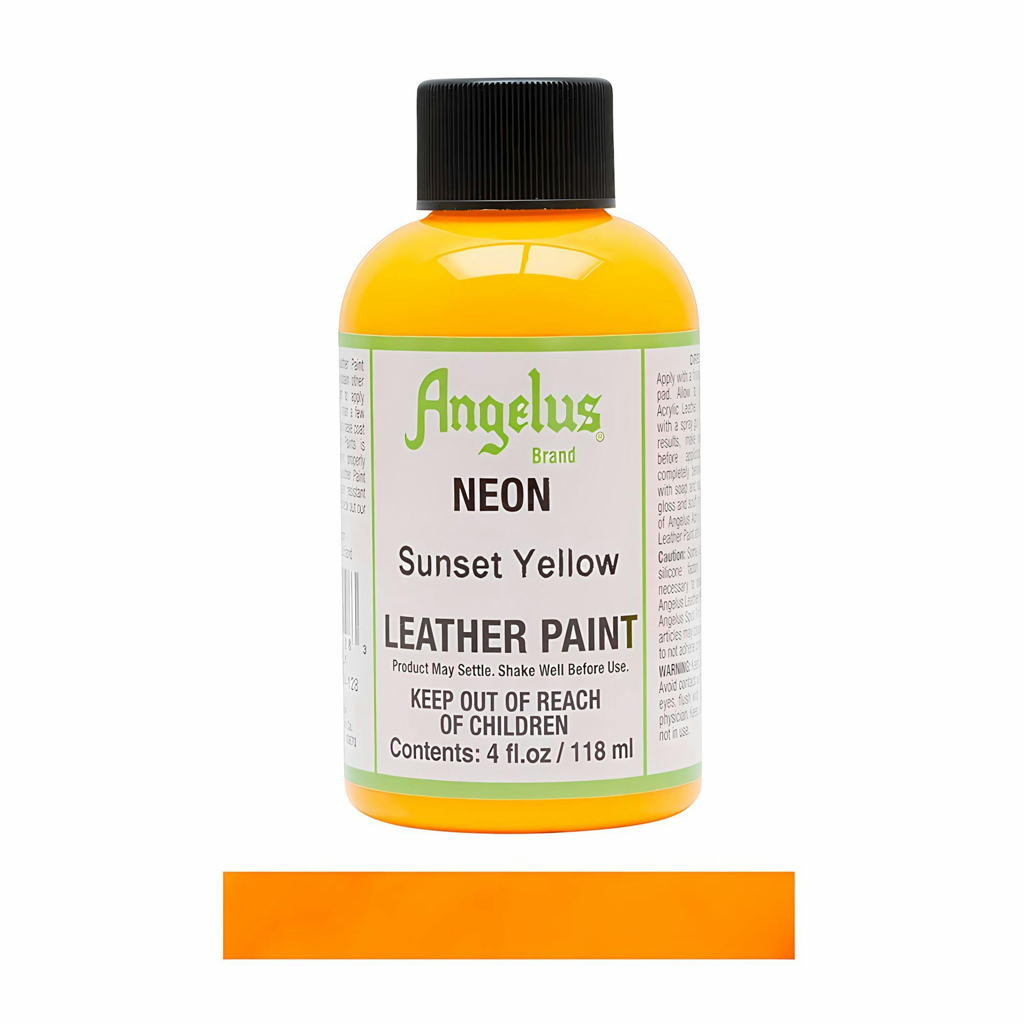 Angelus Yellow Neon Leather Paint For Sneaker Customs And Shoes 4Oz - Sunset