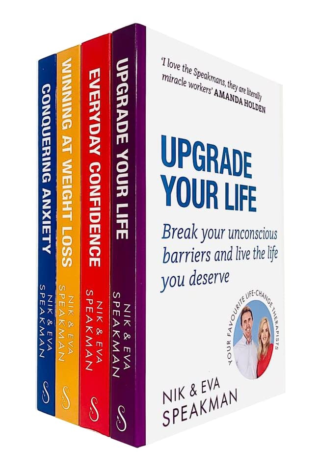 Orion Spring Nik And Eva Speakman 4 Books Collection Set (Conquering Anxiety, Winning At Weight Loss, Everyday Confidence And Upgrade Your Life)