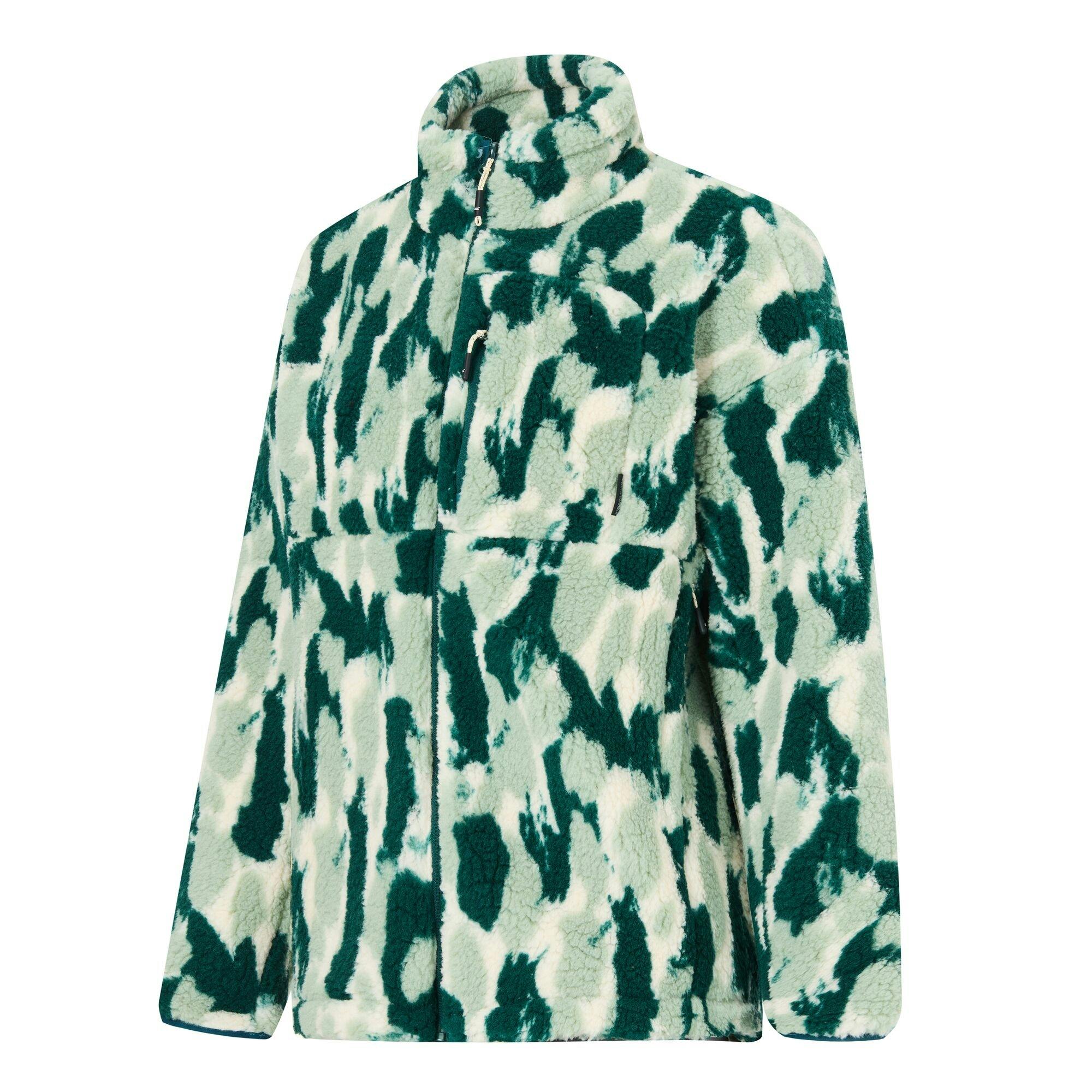 Regatta Women's / Roswind Brush Stroke Water Resistant Fleece Jacket - Deep Pine - 12 Uk - Deep Pine - 70% Polyester/30% Recycled Polyester