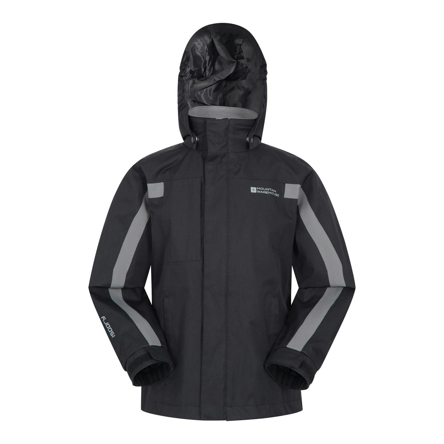 Mountain Warehouse Black Childrens/Kids Samson Ii Waterproof Jacket - 5-6 Years - 100% Polyester