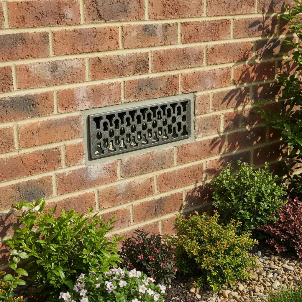 Oakcrafts Antique Cast Iron Single Air Brick - 229Mm X 76Mm