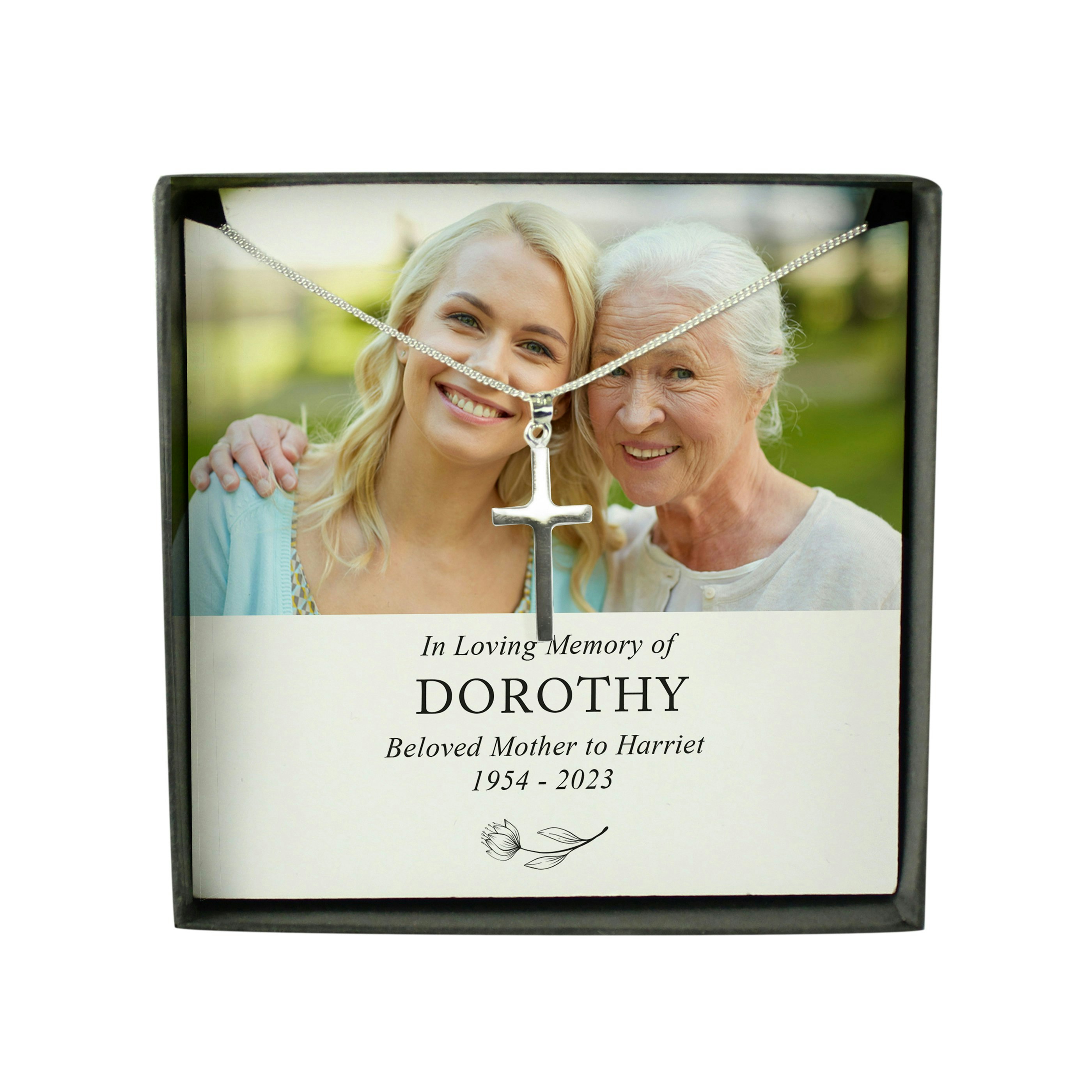 Personalised Memento Company Personalised In Loving Memory Photo Upload Necklace And Box