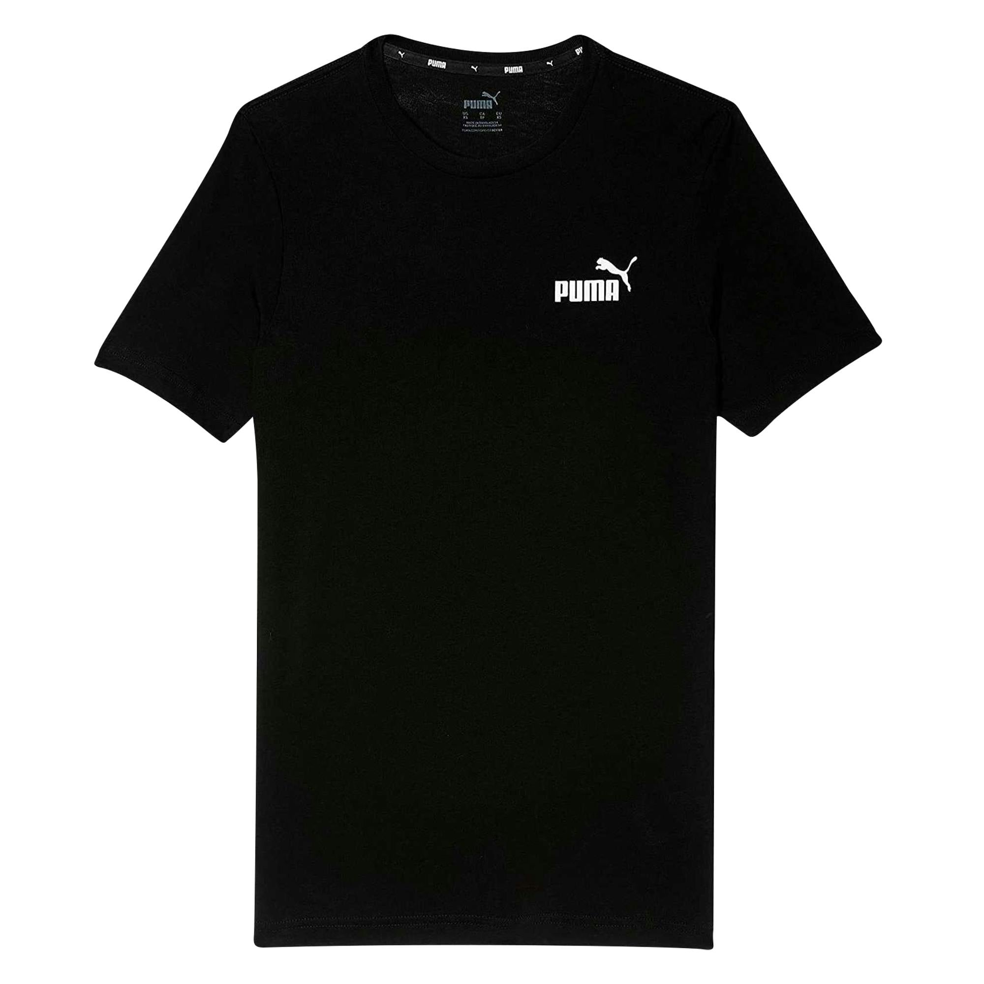 Puma Men's Black Ess Logo T-Shirt - Xs - 100% Cotton
