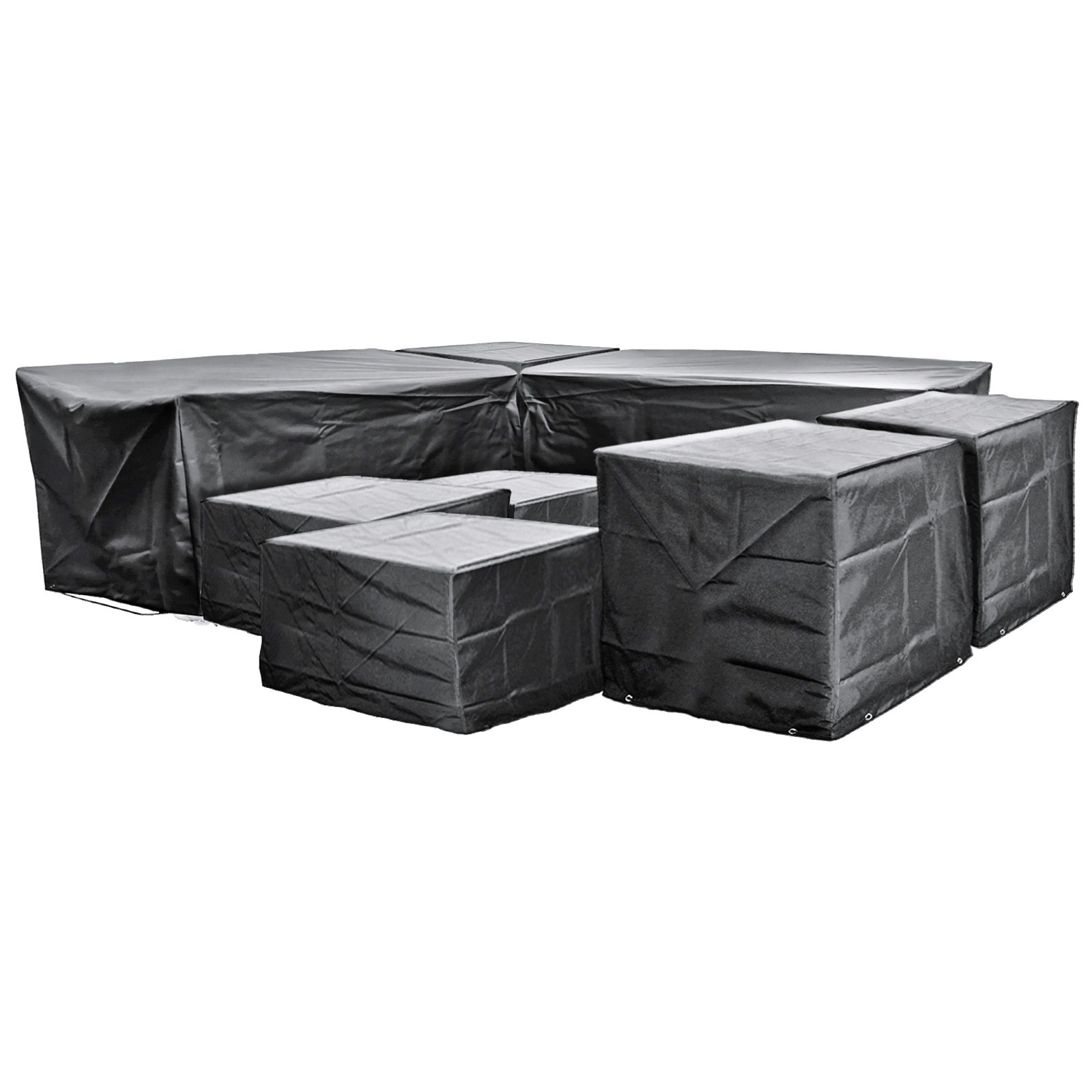 Rackhams Black Cozy Bay Ezbreathe Malta 10 Seat Furniture Set Cover In