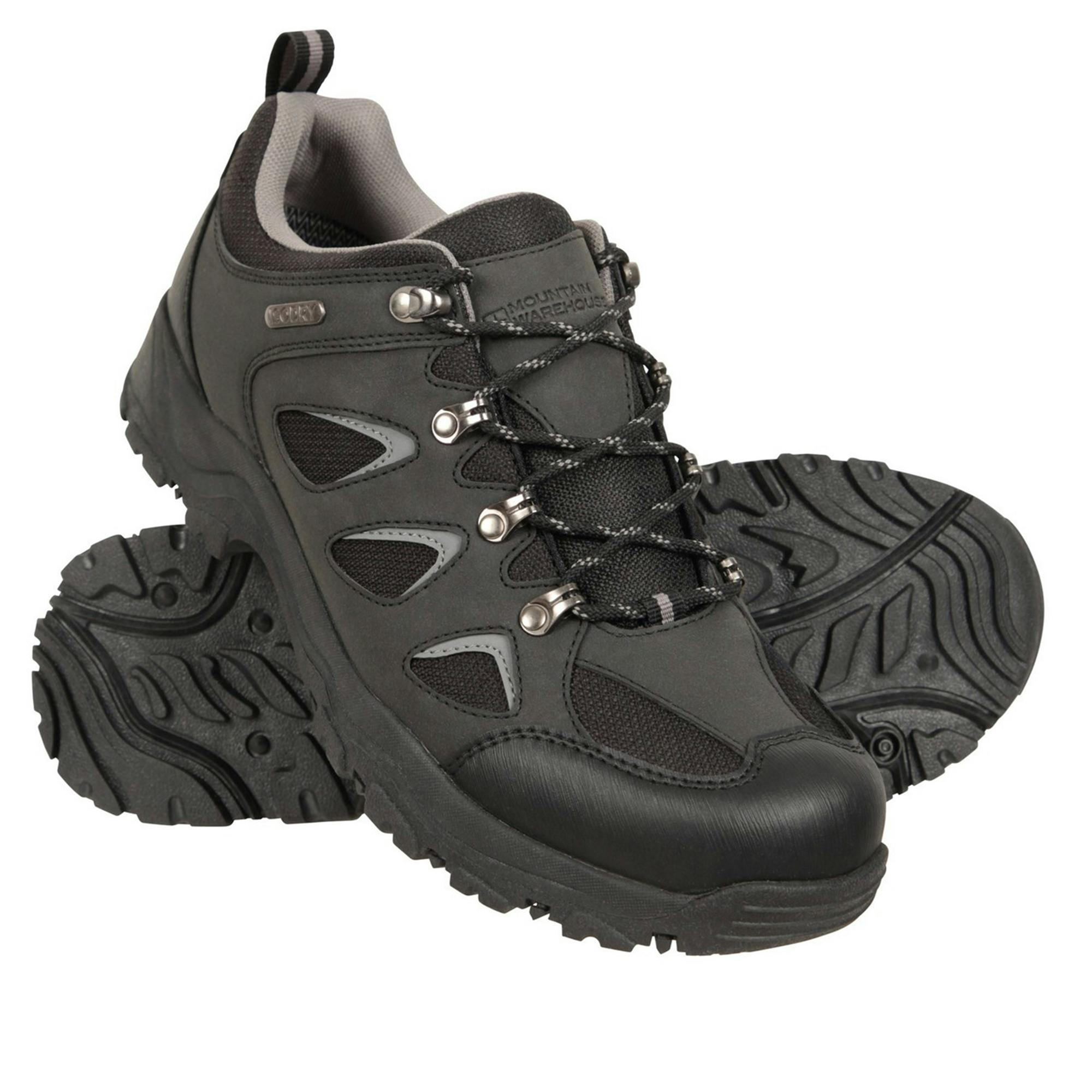 Mountain Warehouse Men's Black Adventure Waterproof Walking Shoes - 10 Uk