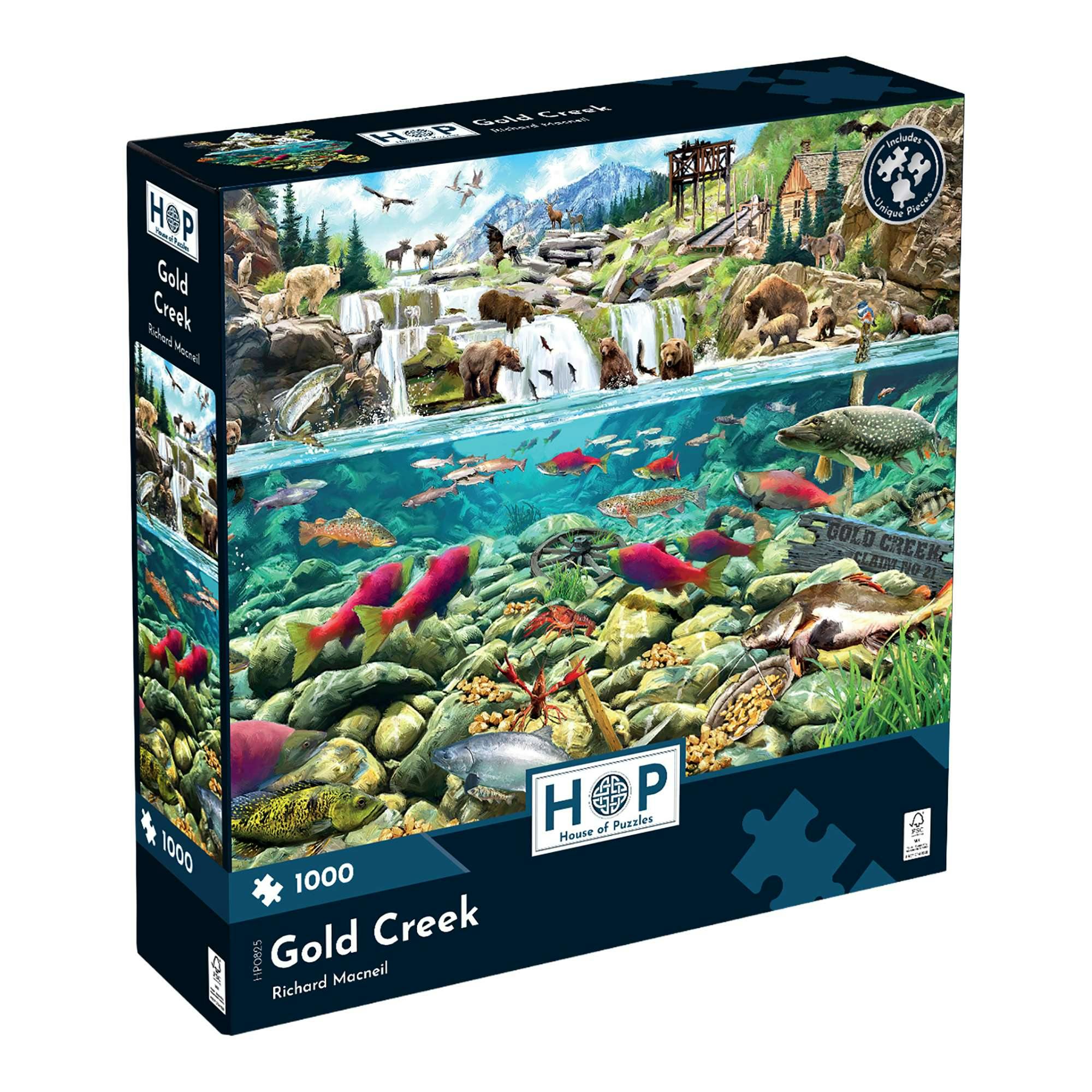 The House Of Puzzles Gold Creek 1000 Piece Jigsaw Puzzle