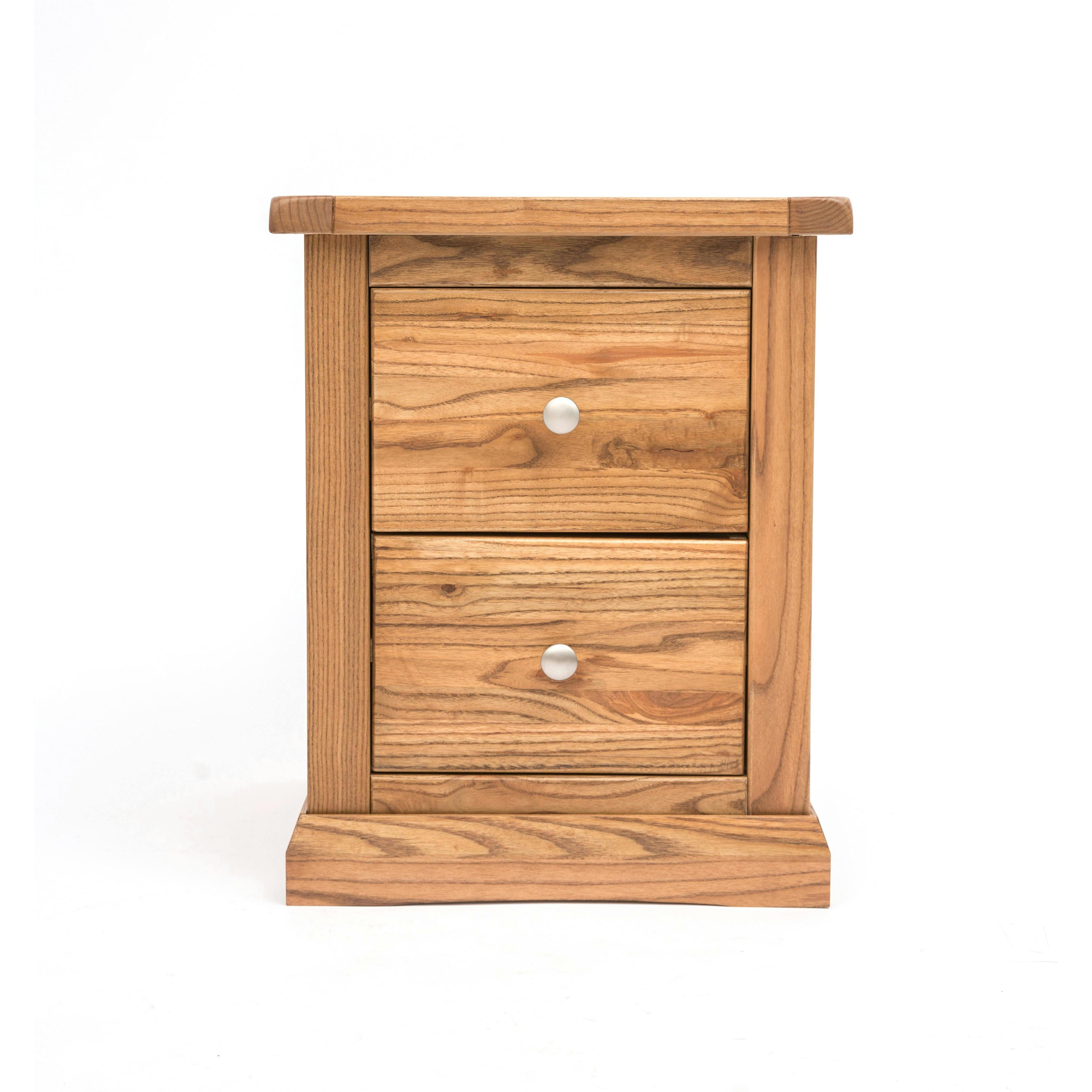 Rackhams Salerno 2 Drawer Bedside Table - Natural