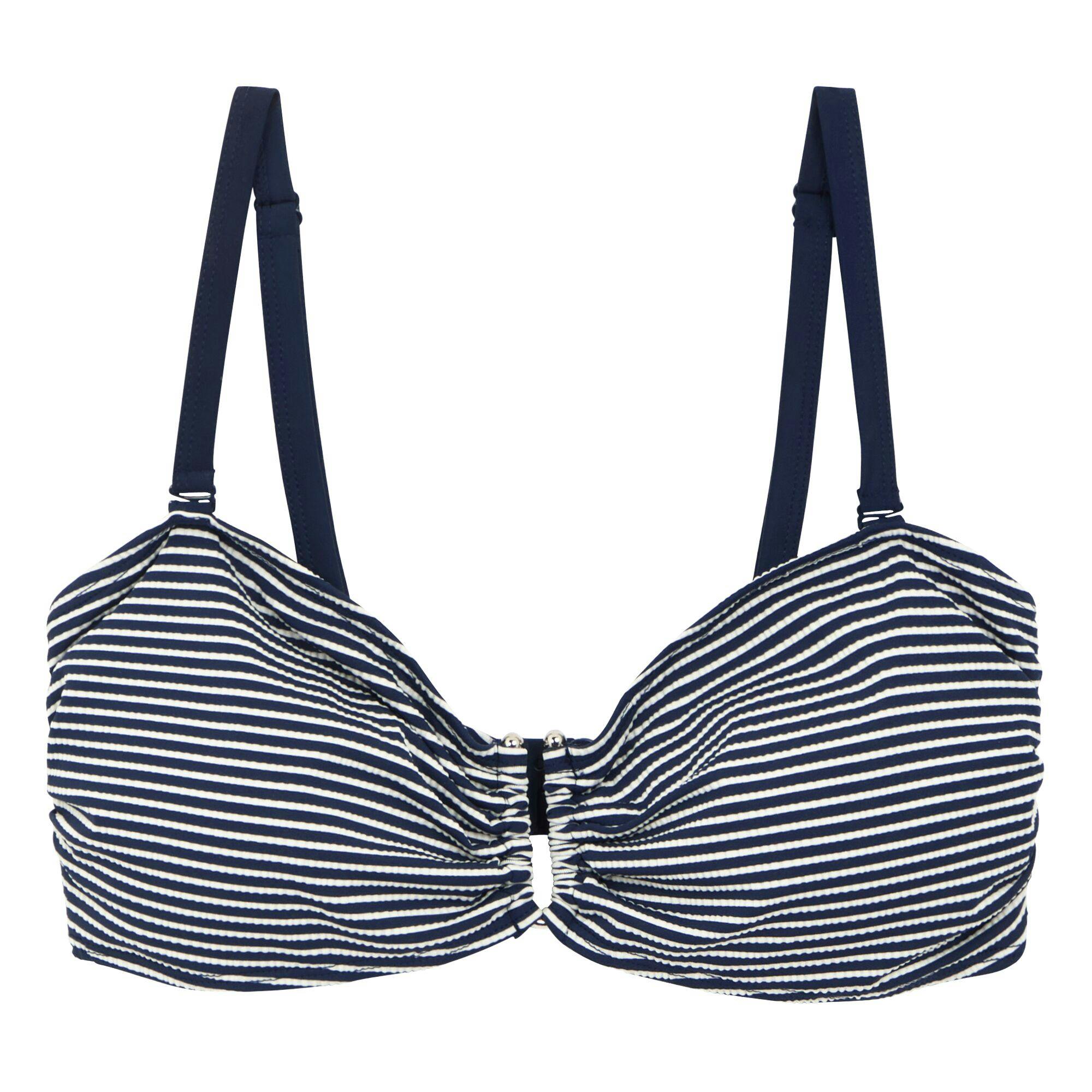 Regatta Women's White / Aceana Iii Seeksucker Bikini Top - Navy/ - 16 Uk - Navy/ - 85% Polyester/15% Elastane