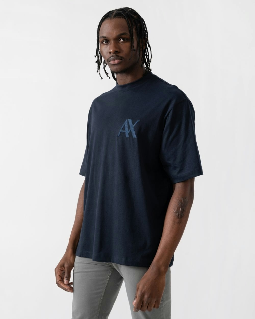 Armani Exchange Men's Monogram Logo T-Shirt - Navy 1510 - M