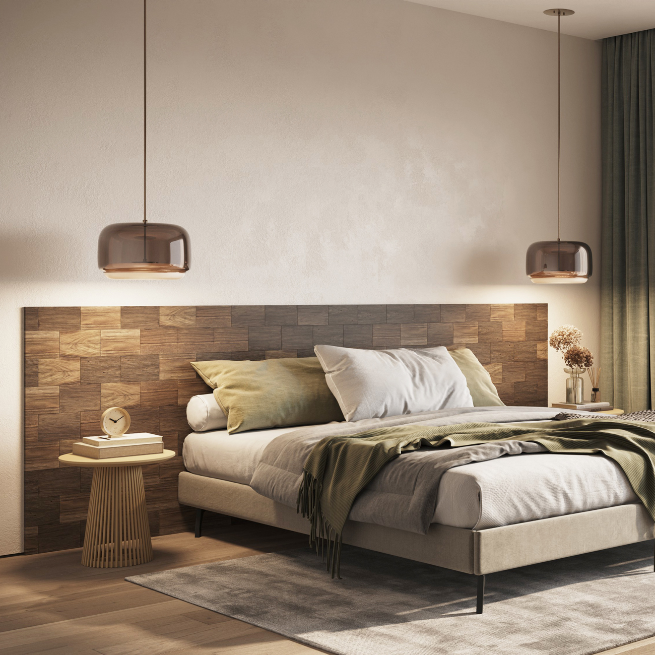 Wallsupply White Ultrawood Big Square Recycled Solid Teak Wood Panels, Wall Cladding 3D Interlocking Tiles, 10Pcs 0.9M²