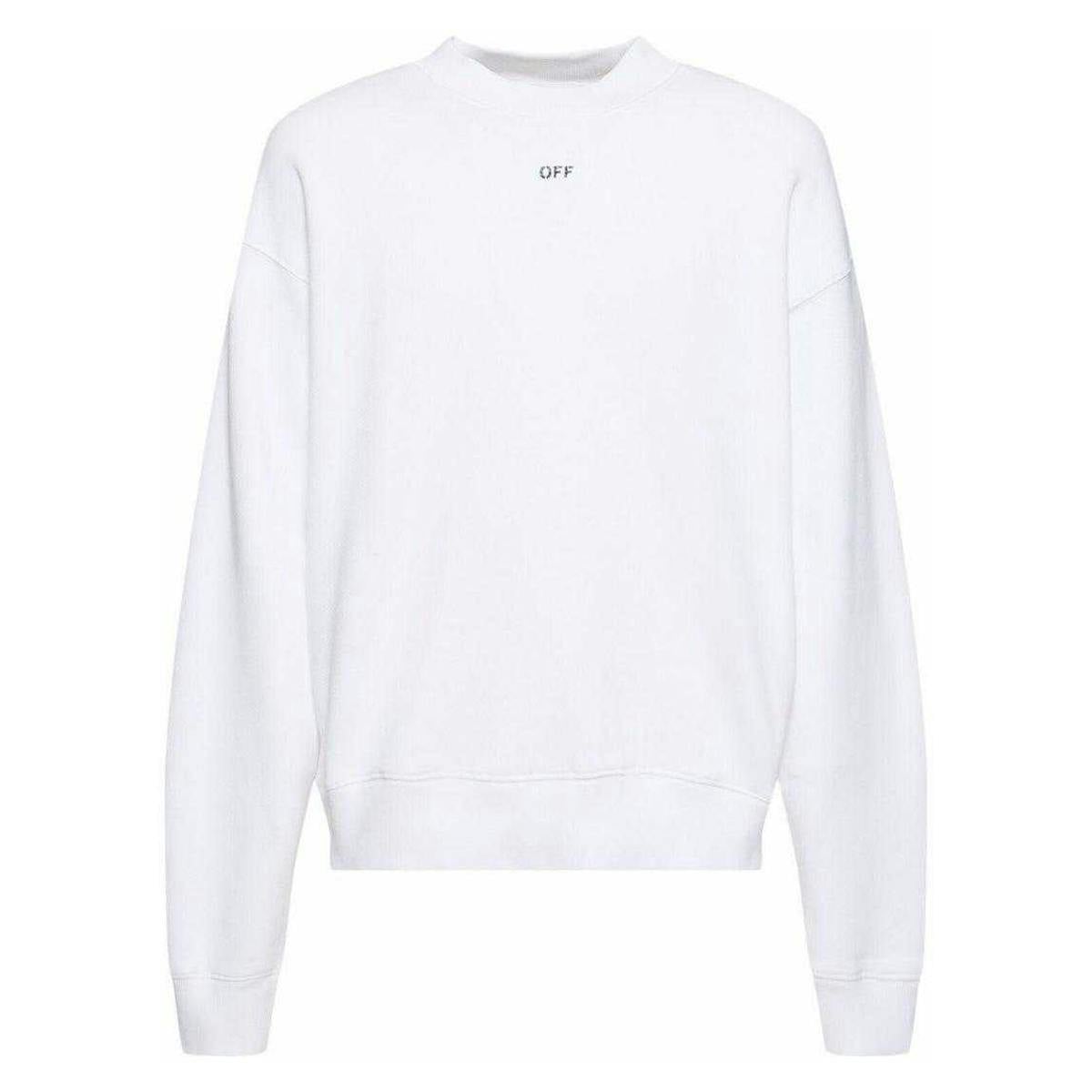 Off-White Unisex White Off- Adult Stamp Sweatshirt - Xxl - 100% Cotton