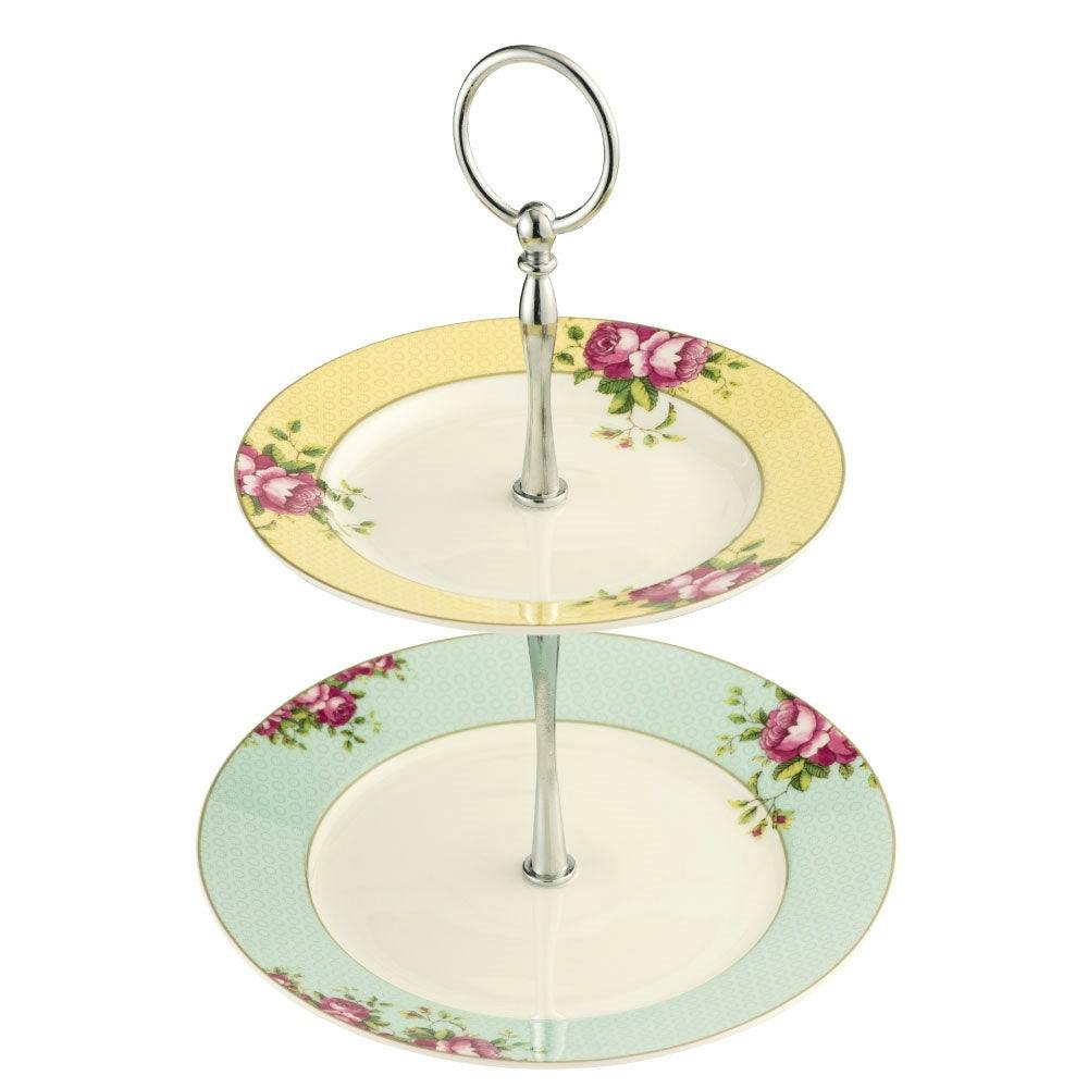 Rackhams Aynsley Archive Rose Two Tiered Server