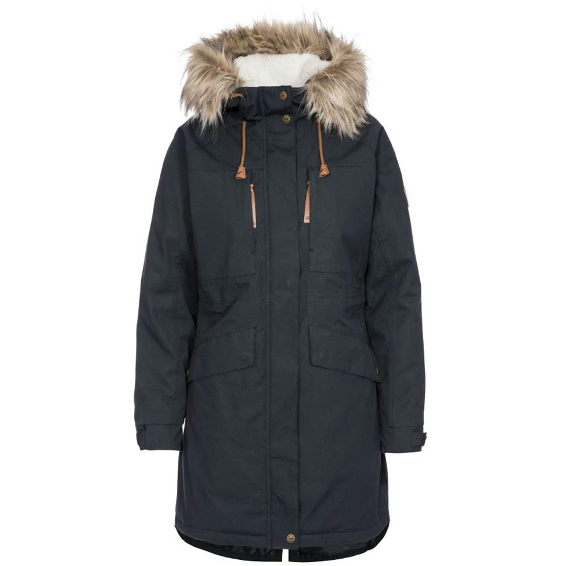 Coolandnew Women's Dark/Grey Faithful Waterproof Parka Jacket - M