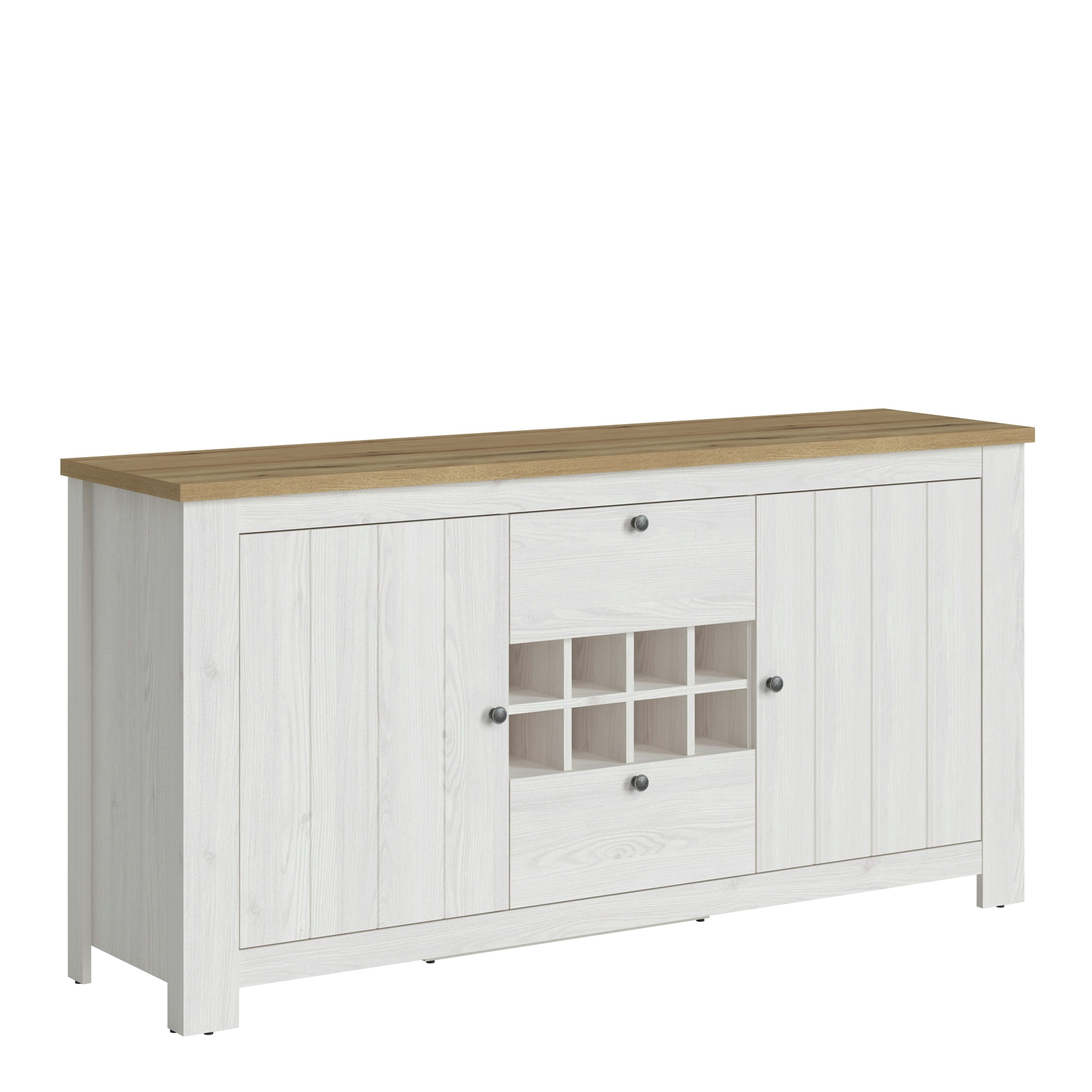 Furniture to Go Celesto Sideboard - White and Oak - Wine Rack - Image 5
