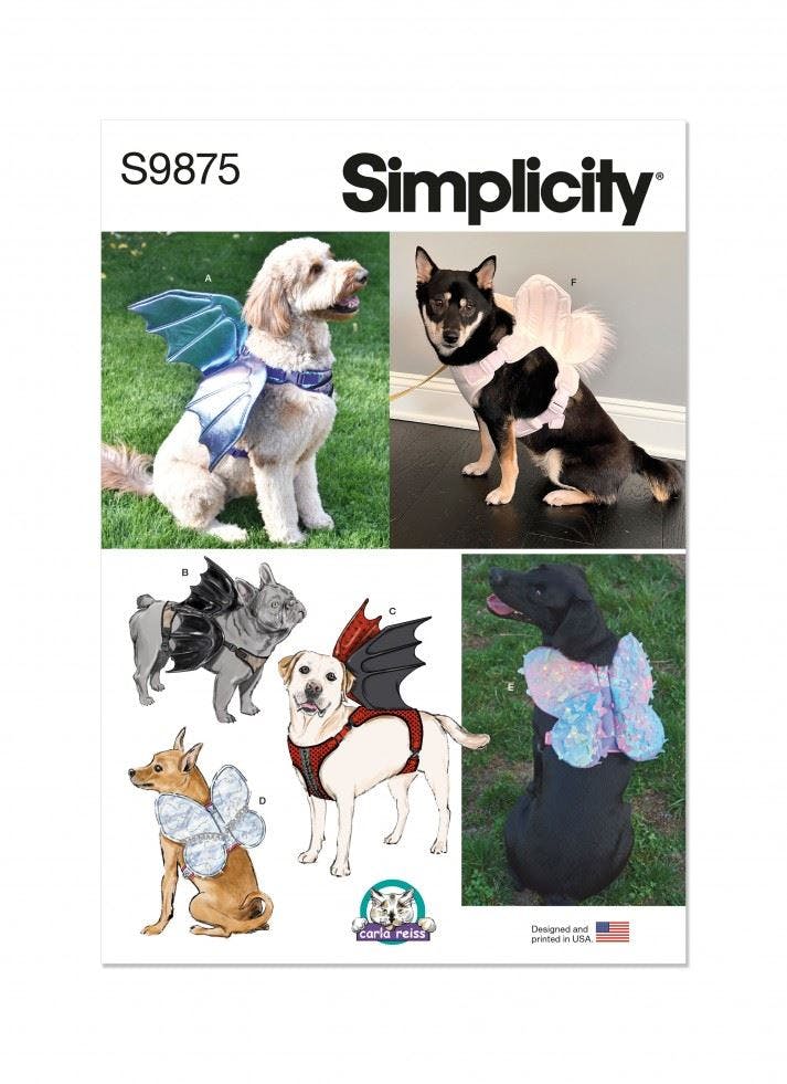 Simplicity Sewing Pattern 9875 For Pets, A (S-M-L) - Intermediate - A (S-M-L)