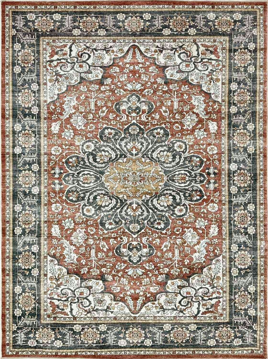 Rackhams Brown Classical Heritage Crimson Rug - 160X230 Cm