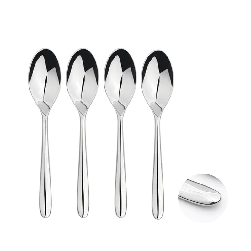Rackhams Cutlery Sets Stainless Steel 18/8 Teaspoon 4Pc Set Catering Nova