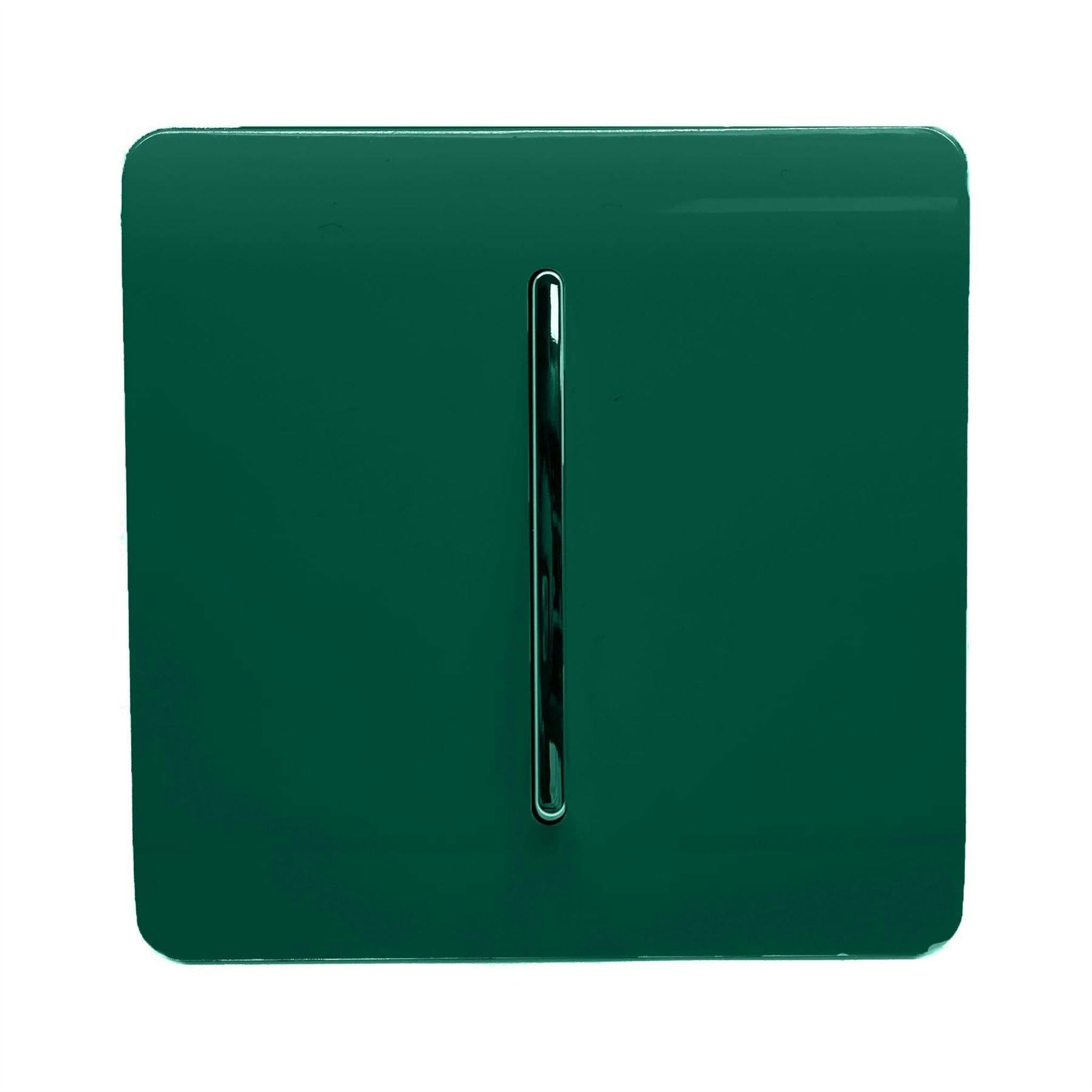 Trendi Switch Light/Dark/Green 1 Gang 1 Or 2 Way Rocker Switch In Forest