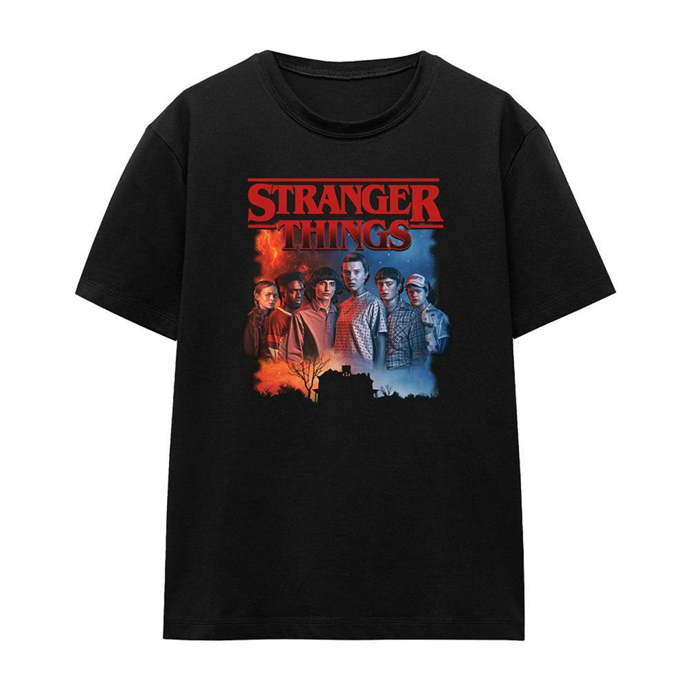 Stranger Things Women's Black Creel House Poster T-Shirt - Xxl