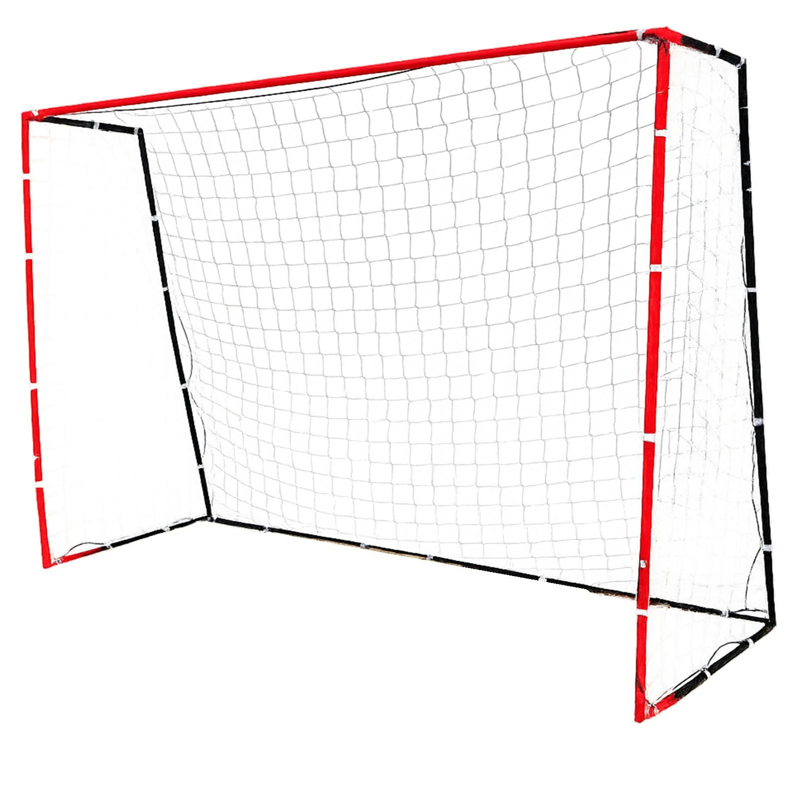 Rexco Red/Black 3M X 2M Portable Football Goal Net Garden Soccer Training & Match Goal
