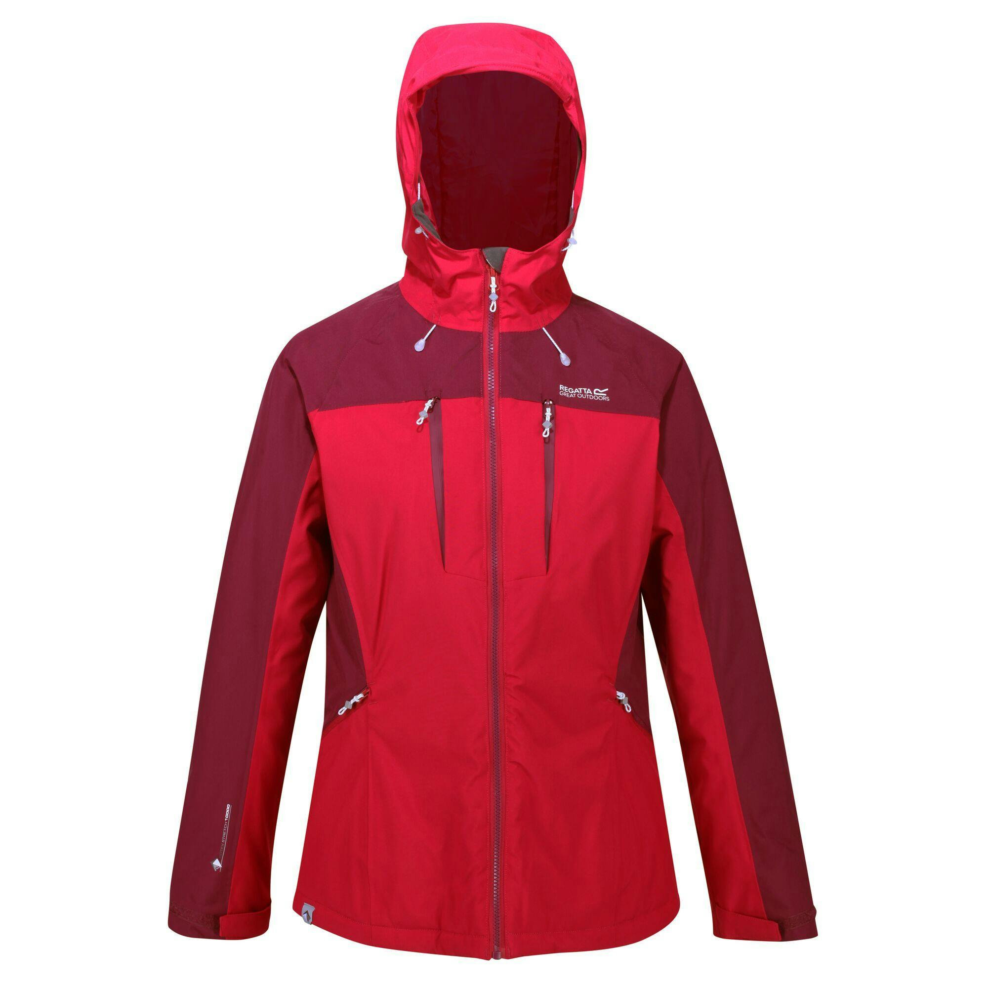 Regatta Women's Dark/Purple Highton Waterproof Padded Jacket - Cerise/ Potion - 12 Uk - Cerise/ Potion - 100% Polyester
