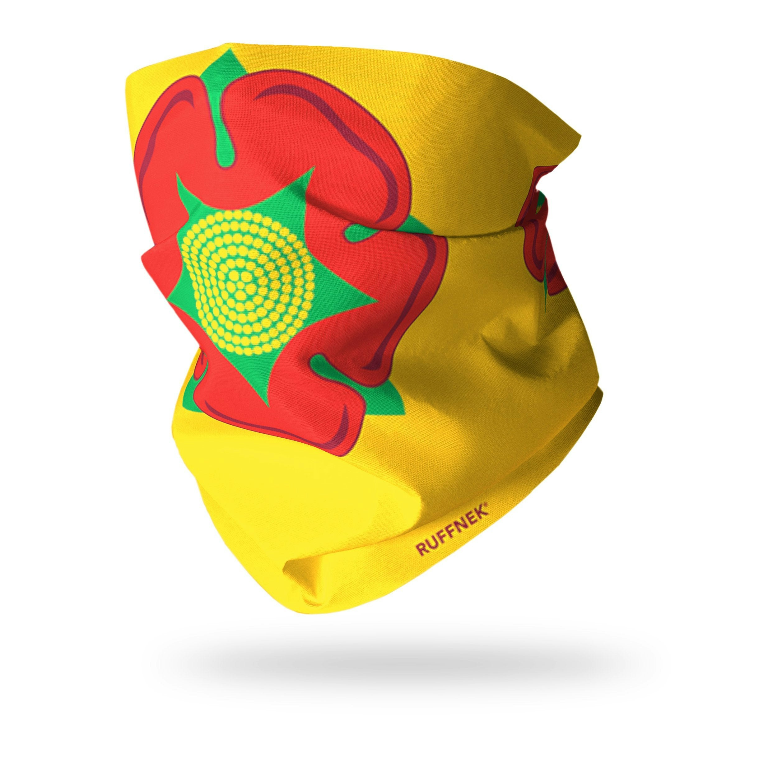 Ruffnek Men's Yellow/Red Flag Of Lancashire Snood Scarf