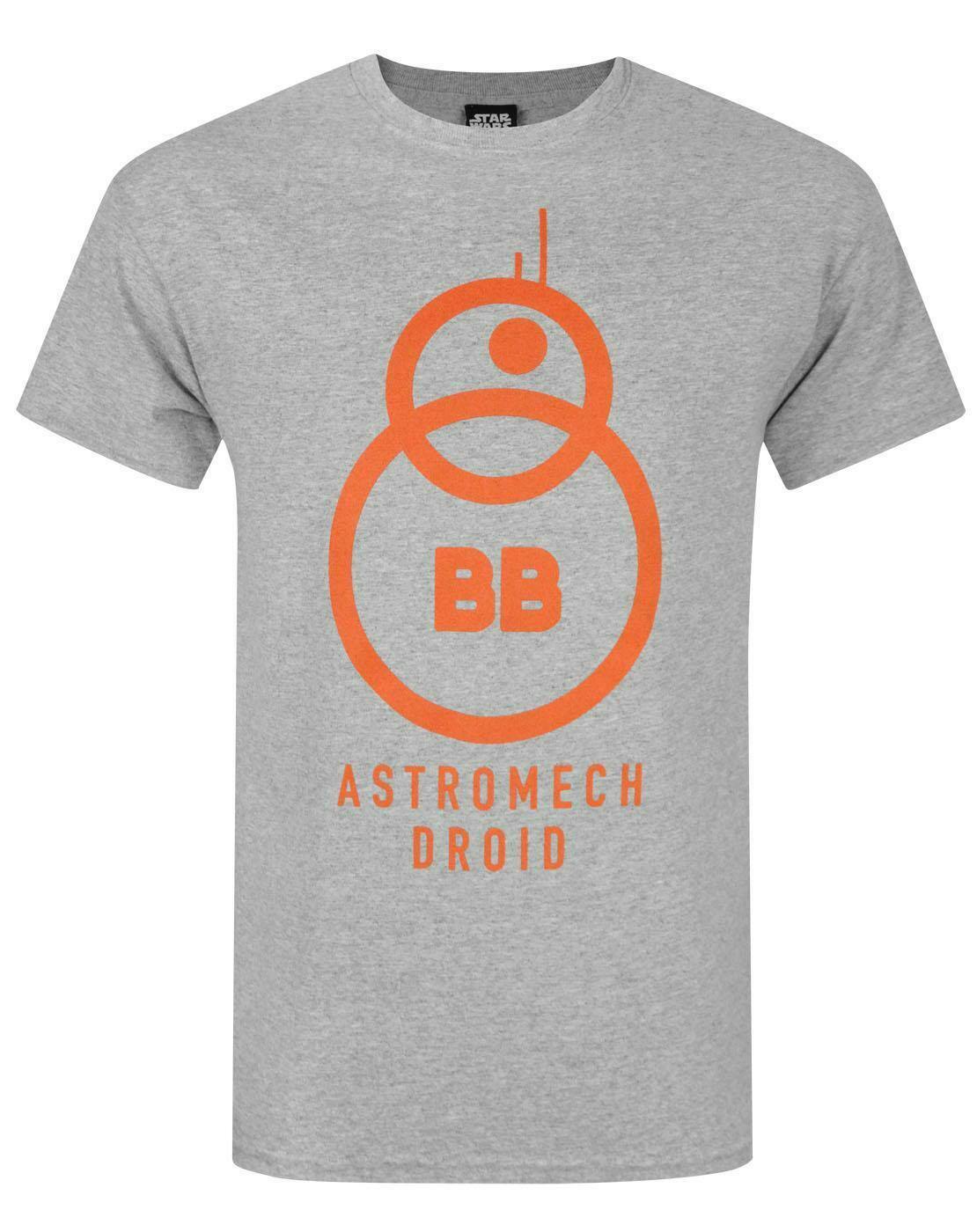 Vanilla Underground Men's Grey Star Wars Bb-8 Short Sleeved T-Shirt - XX-Large