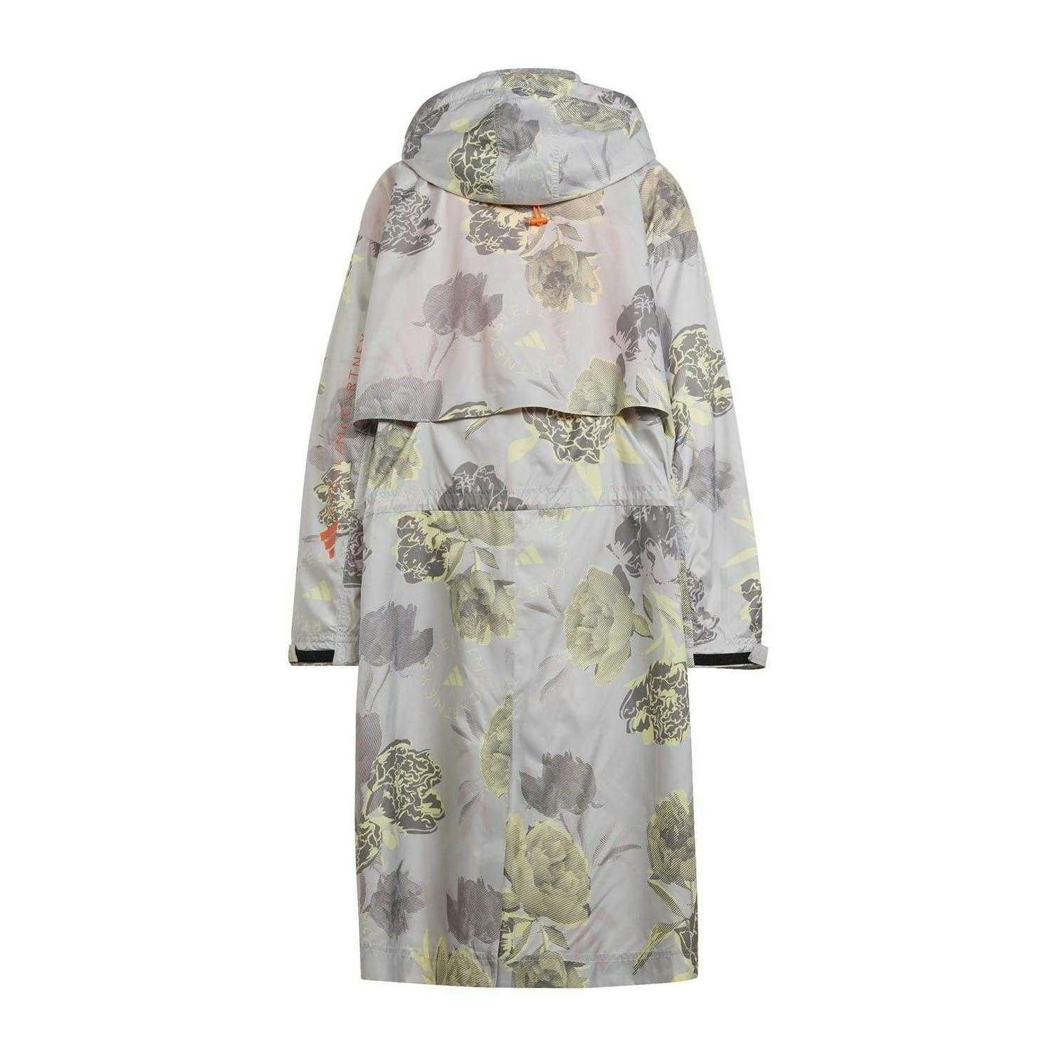 Adidas Women's Stella Mccartney Floral Parka - Chalk Print - 6 Uk - Chalk Print - 100% Recycled Polyester