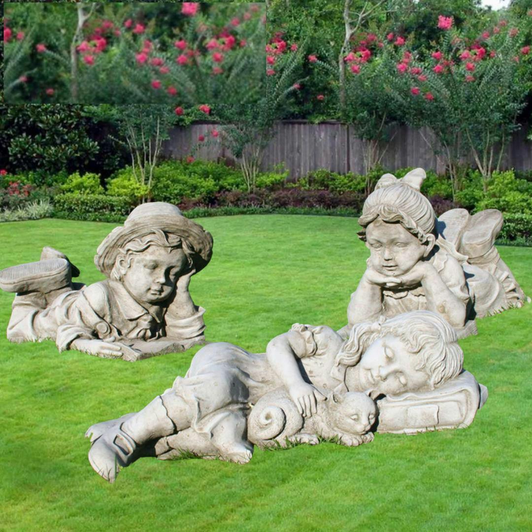 Rackhams Boys Fabulous Set Of Three Children Garden Ornament