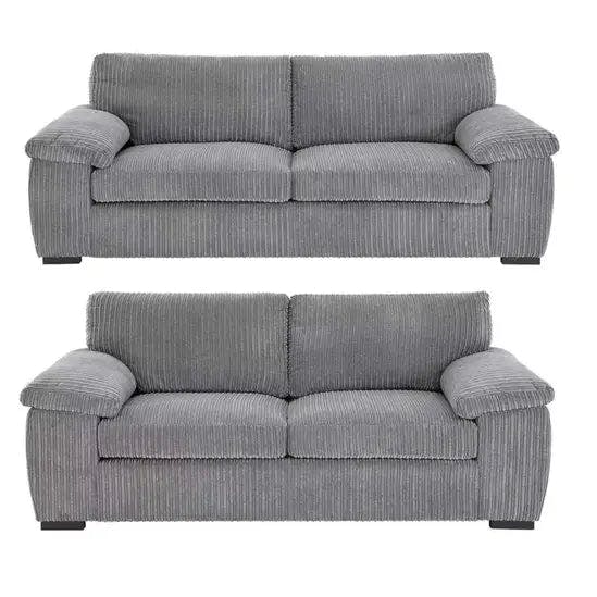 Rackhams Grey Amalfi Jumbo Cord 3+2 Set